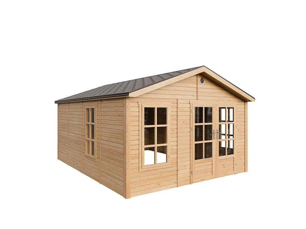 Abri de jardin en bois - 17.61 m² / 512x382xH267 cm - M736A