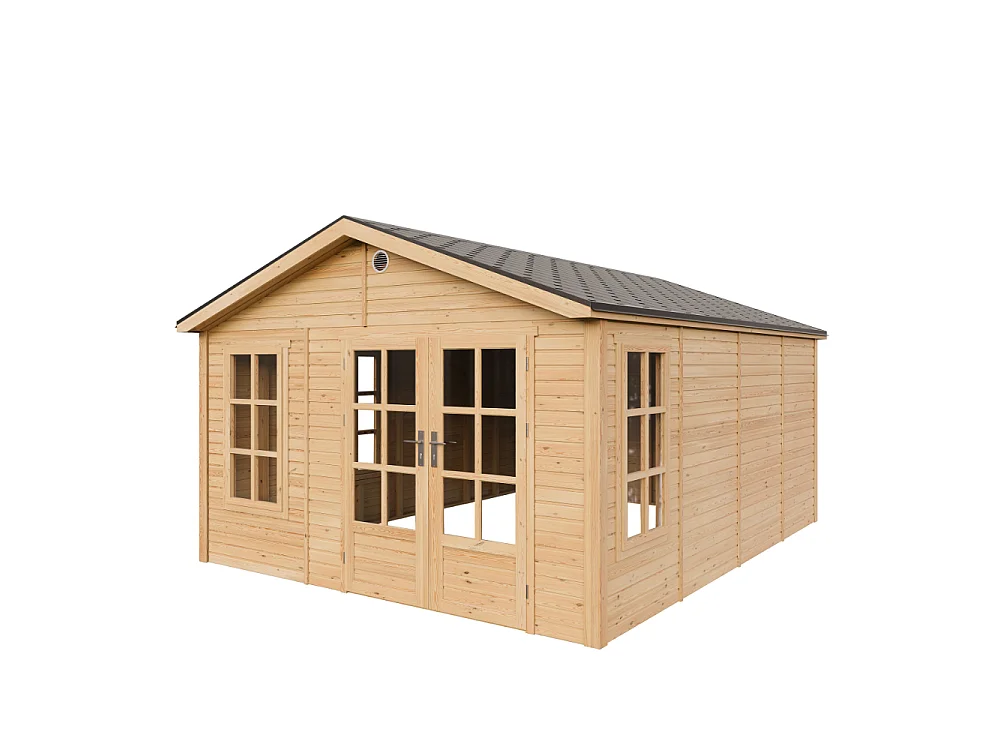 Abri de jardin en bois - 17.61 m² / 512x382xH267 cm - M736A