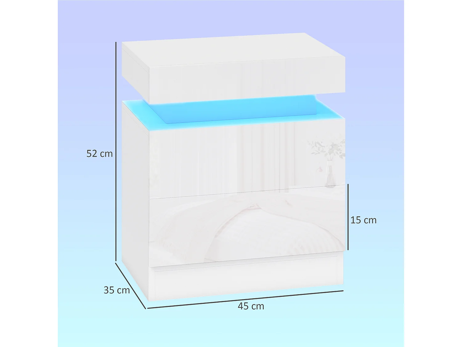 Set di 2 Lampade da Tavolo Moderne con Porte USB in Acciaio, Bianco