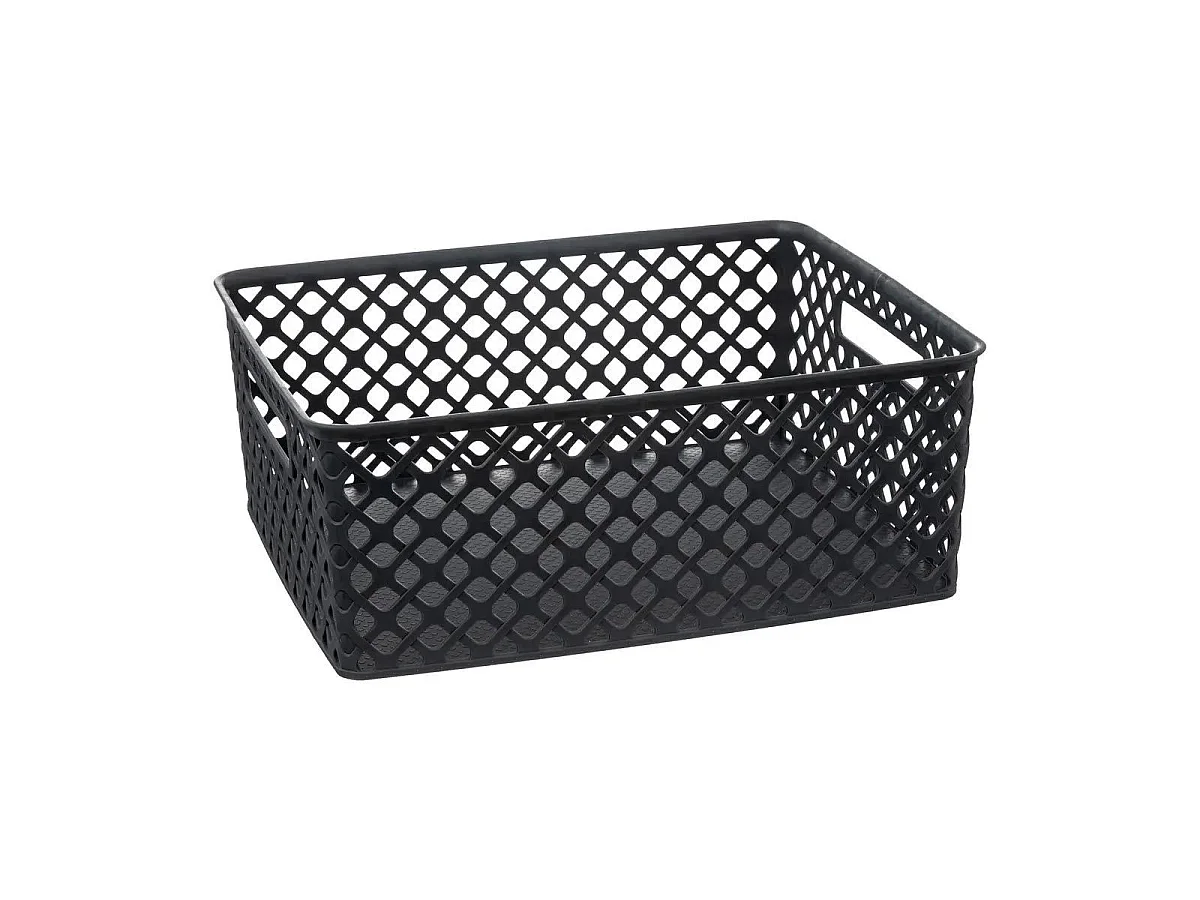 Lot de 4 Paniers de Rangement "Folk" 36cm Anthracite