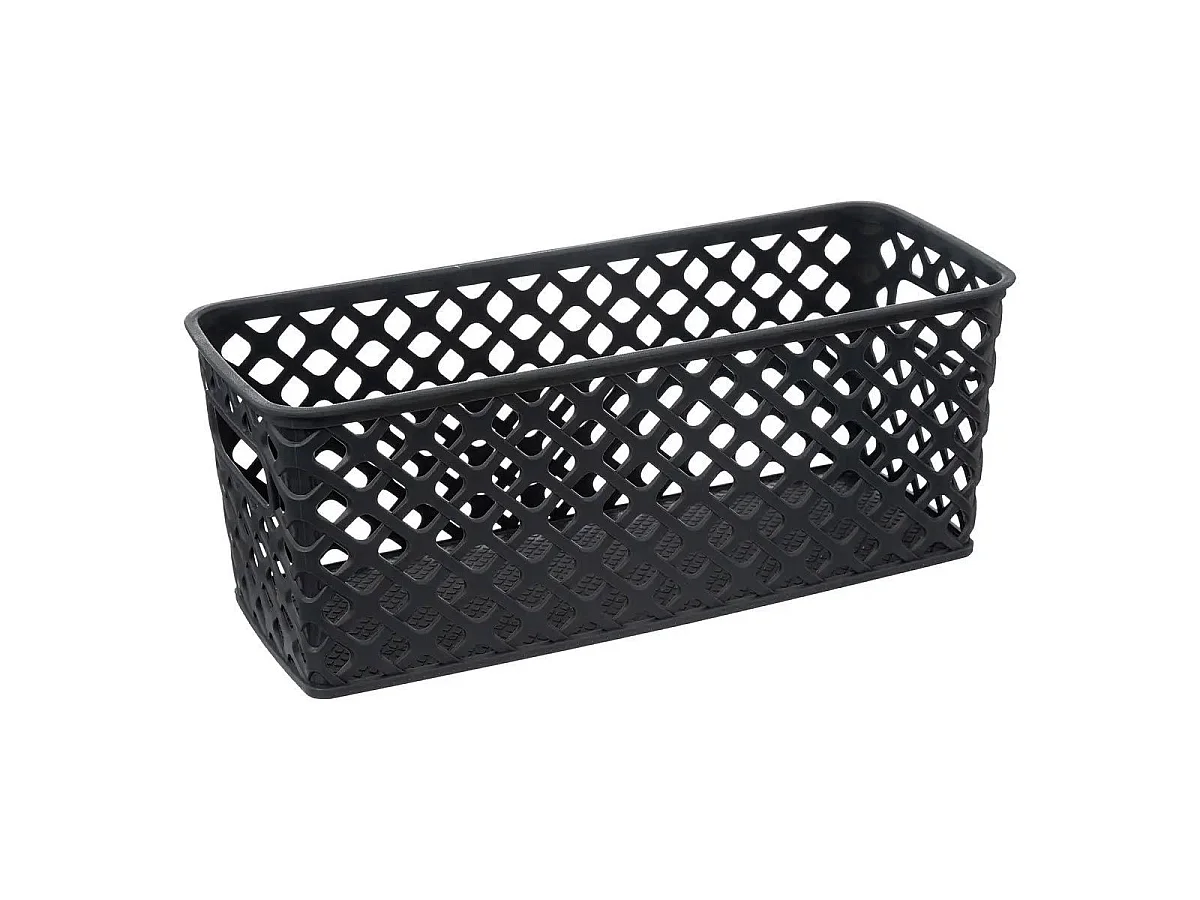Lot de 4 Paniers de Rangement "Folk" 36cm Anthracite