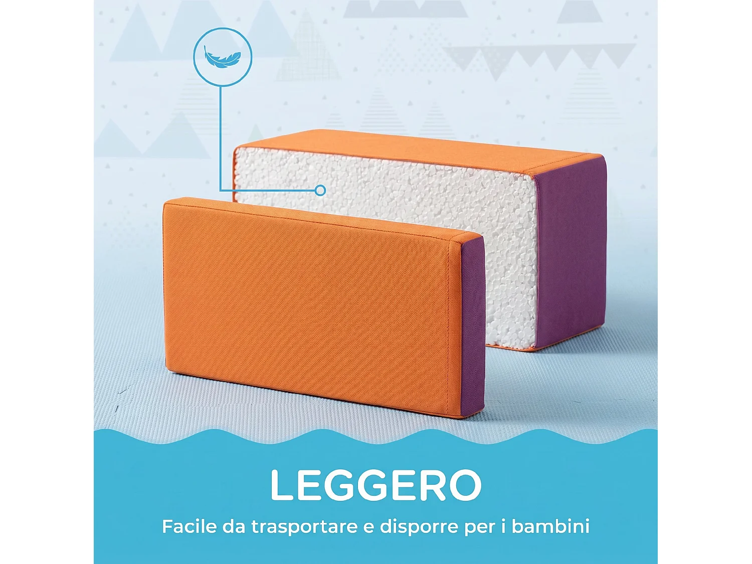 Set di 7 costruzioni morbide per bambini da 1 a 3 anni multicolore