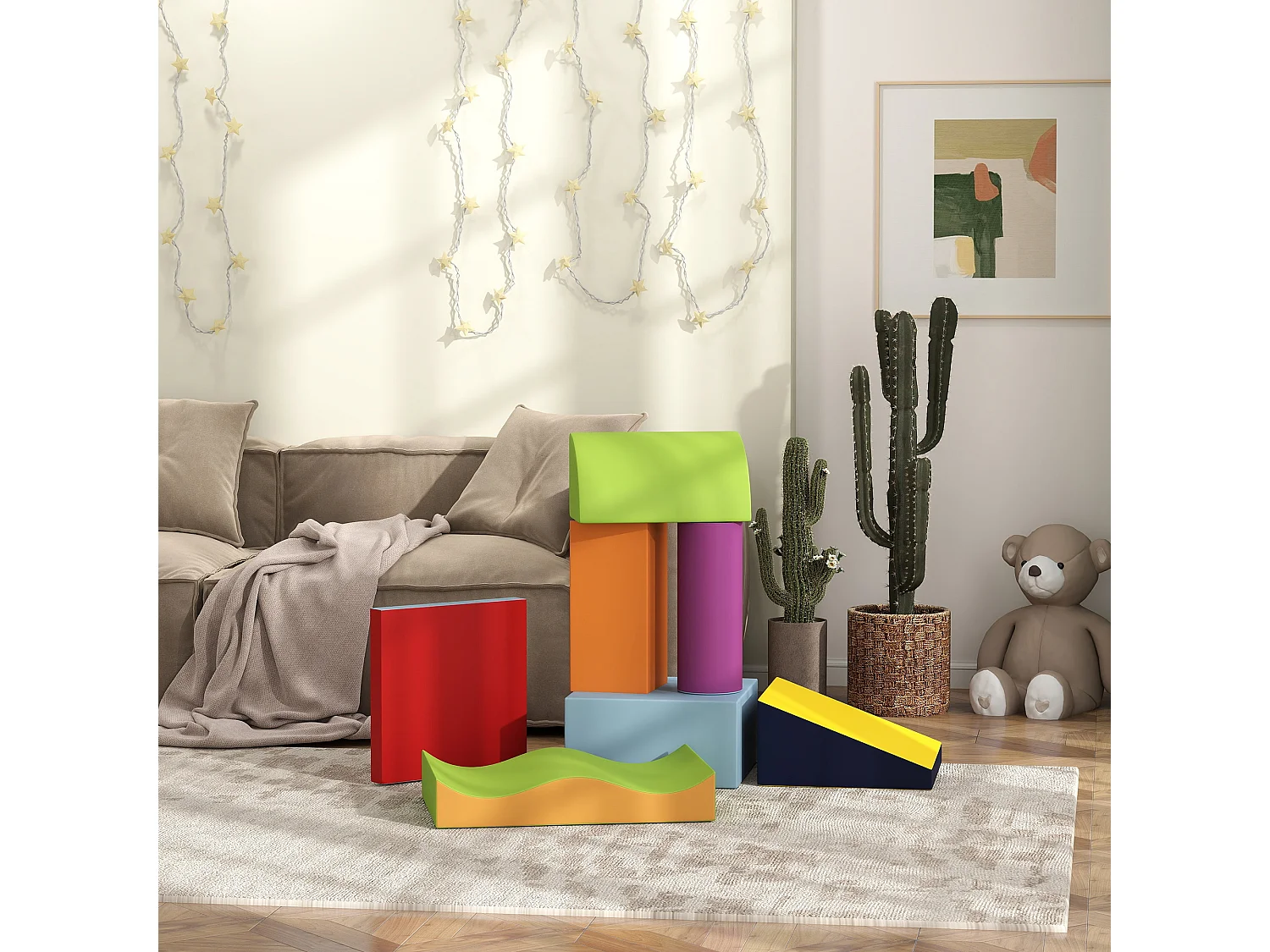 Set di 7 costruzioni morbide per bambini da 1 a 3 anni multicolore