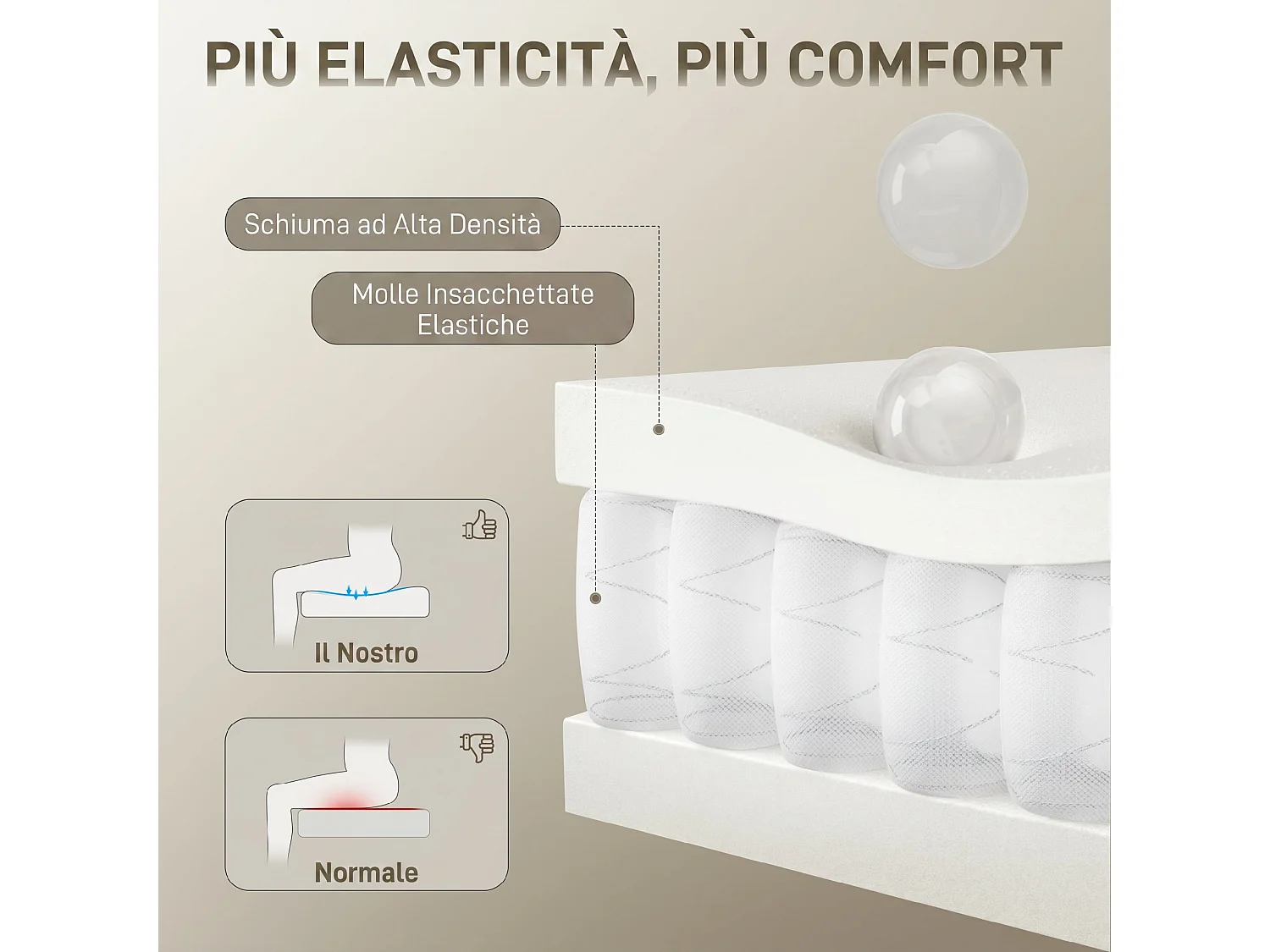 Sedia ufficio girevole con braccioli in tessuto bouclé grigio chiaro