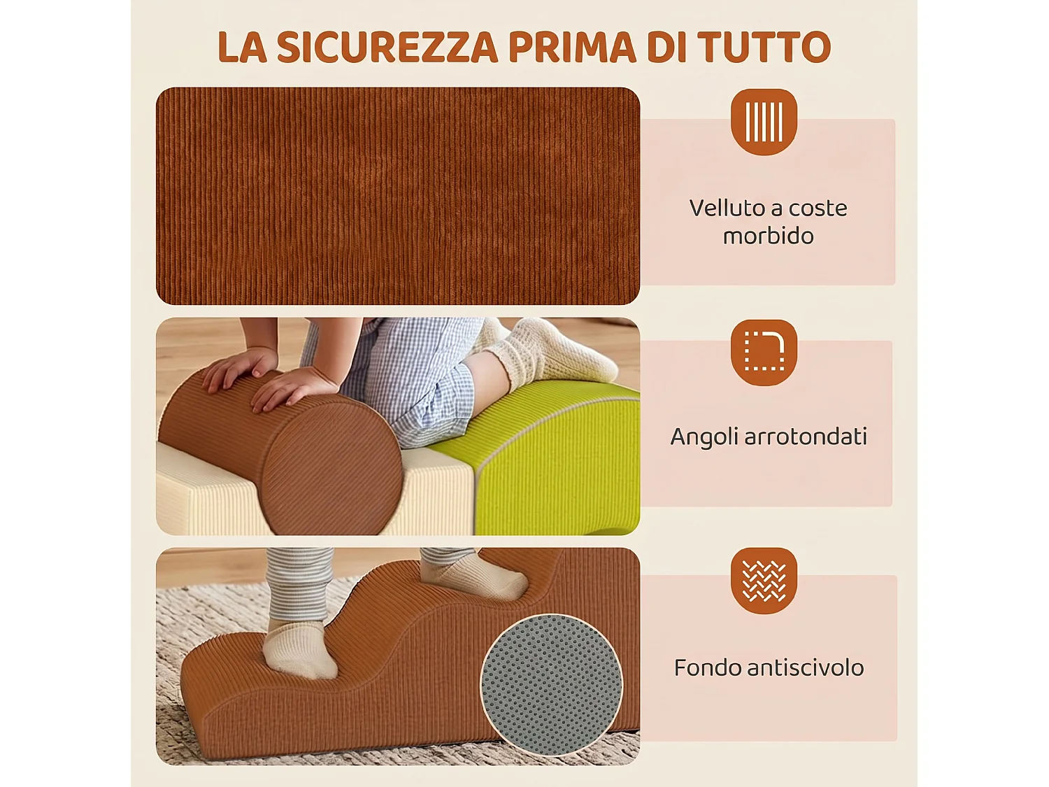 Set di 5 Costruzioni Morbide per Bambini da 3-6 Anni Multicolore