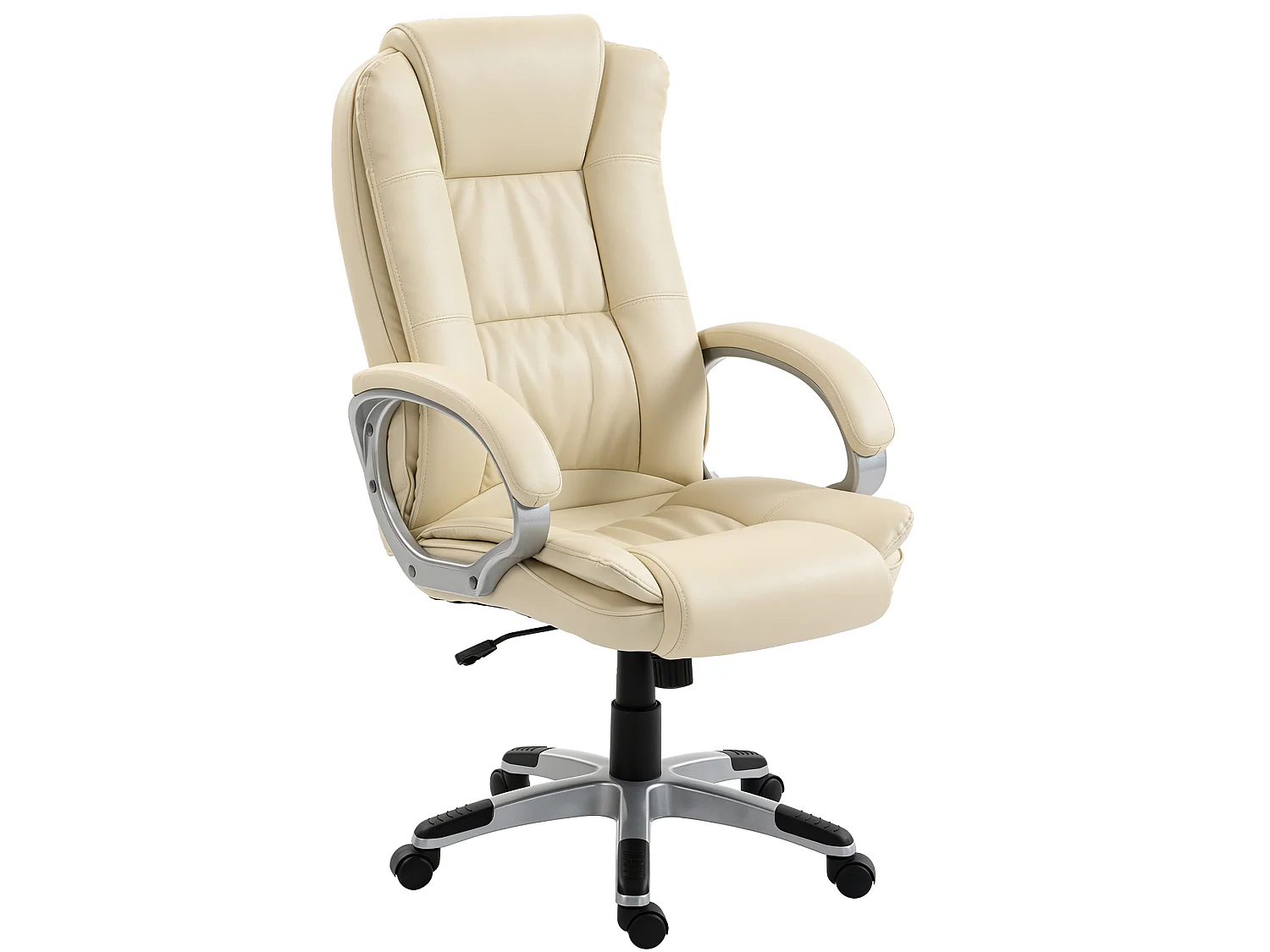 Sedia ufficio girevole funzione dondolo altezza regolabile beige