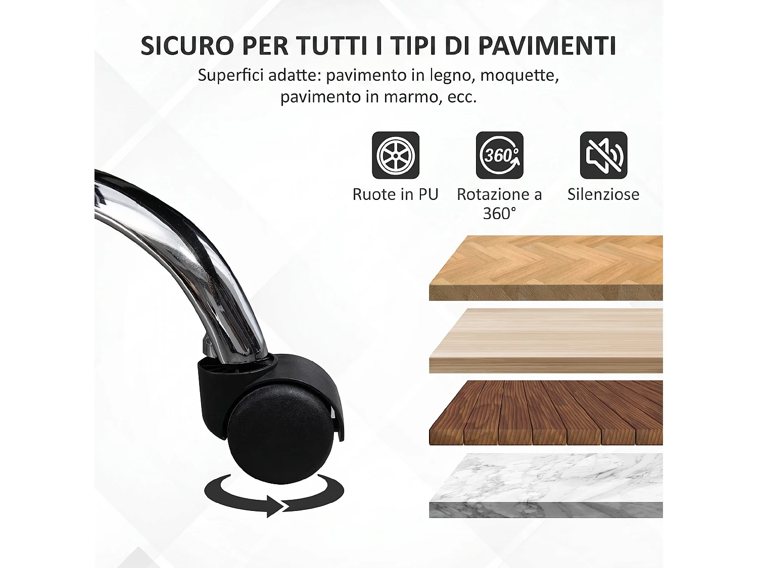 Sedia da ufficio inclinabile girevole in tessuto effetto lino beige