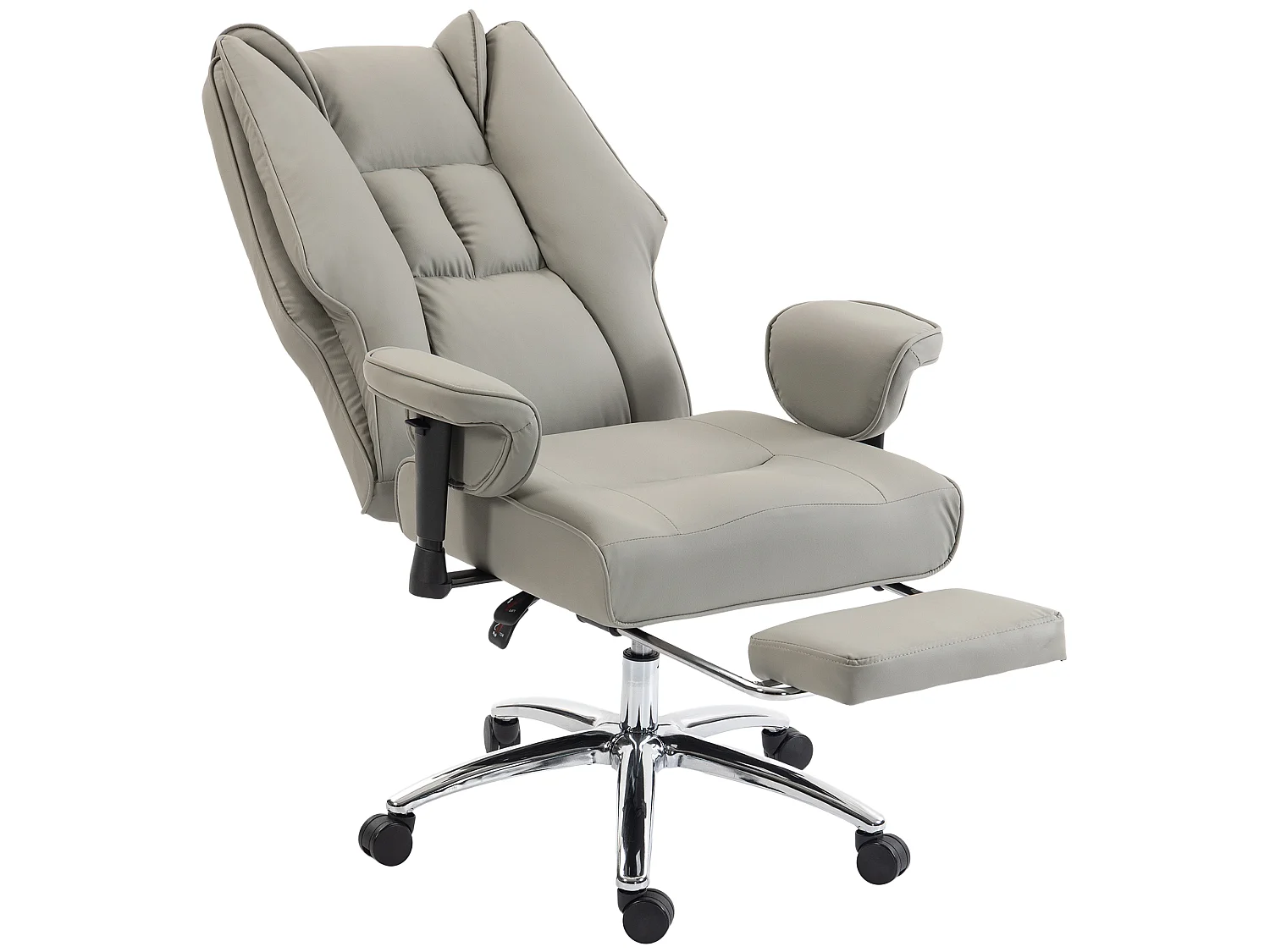 Sedia da ufficio reclinabile altezza regolabile grigio chiaro
