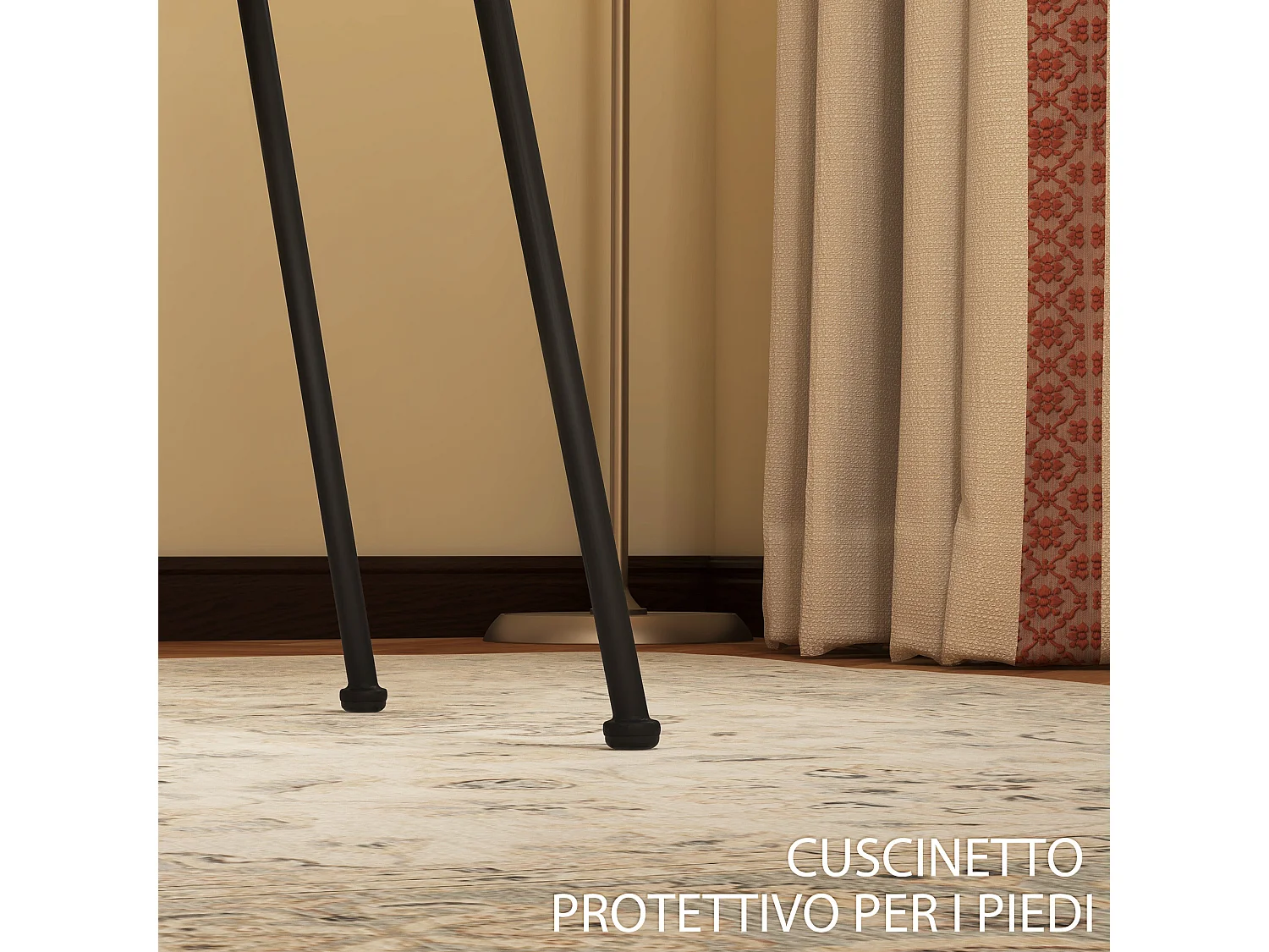 Set 2 sedie per cucina stile boho in rattan pe e acciaio giallo