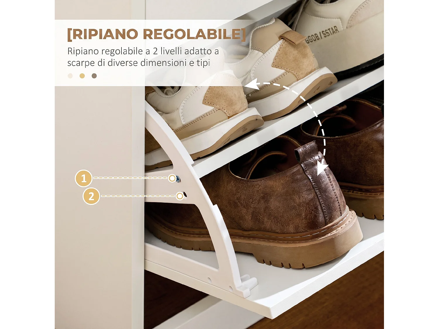 Libreria torre a 11 ripiani in legno marrone rustico
