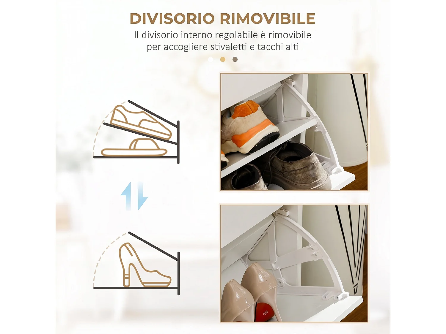 Libreria torre a 11 ripiani in legno marrone rustico