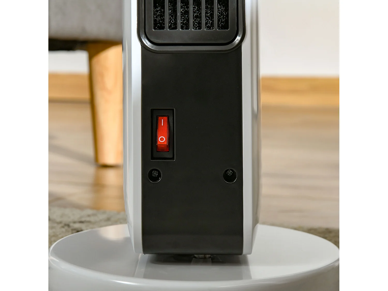 Riscaldatore elettrica ceramico 2200w con telecomando e timer bianco