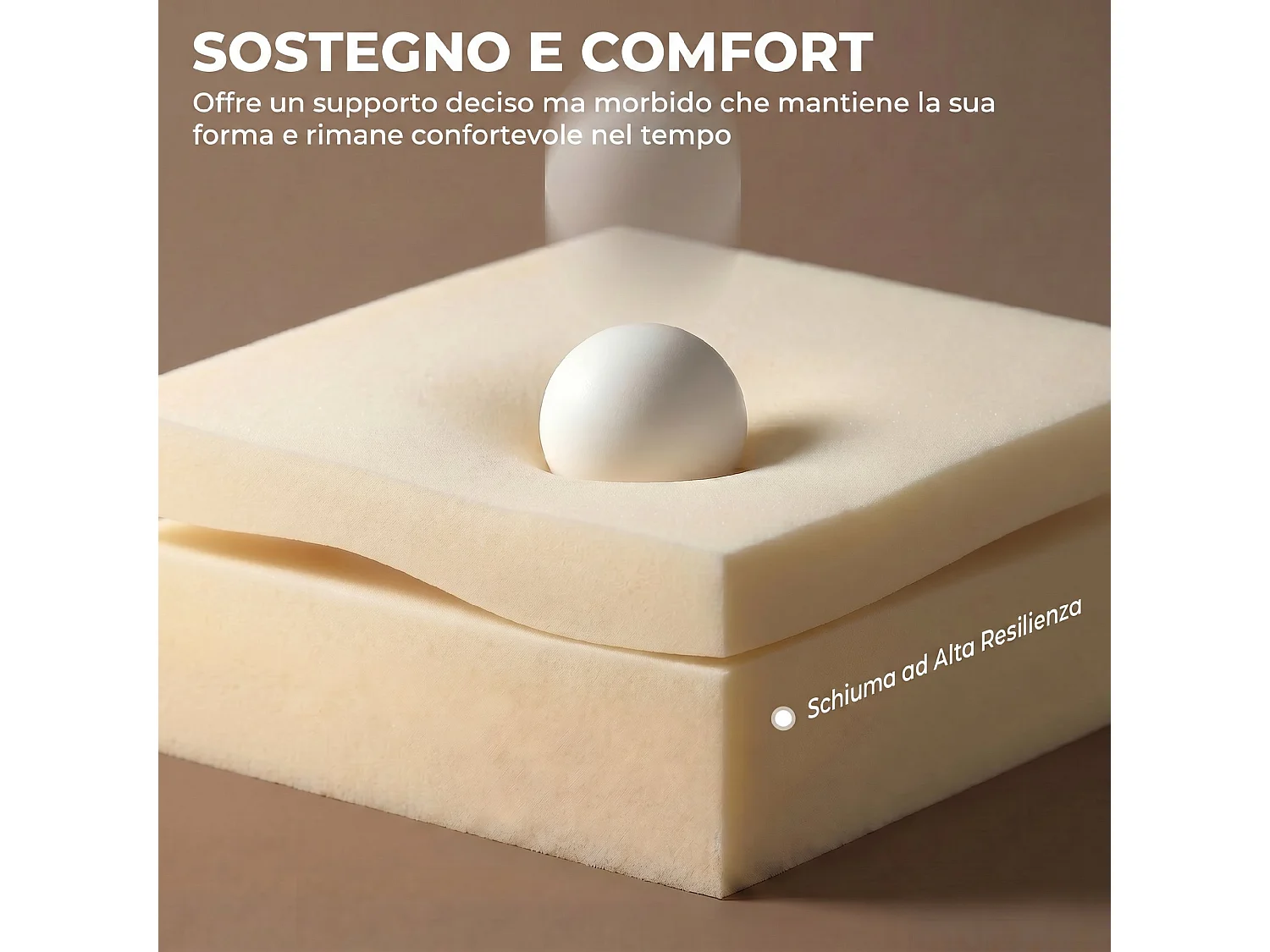 Sedia a dondolo con tasche laterali in velluto teddy bianco crema