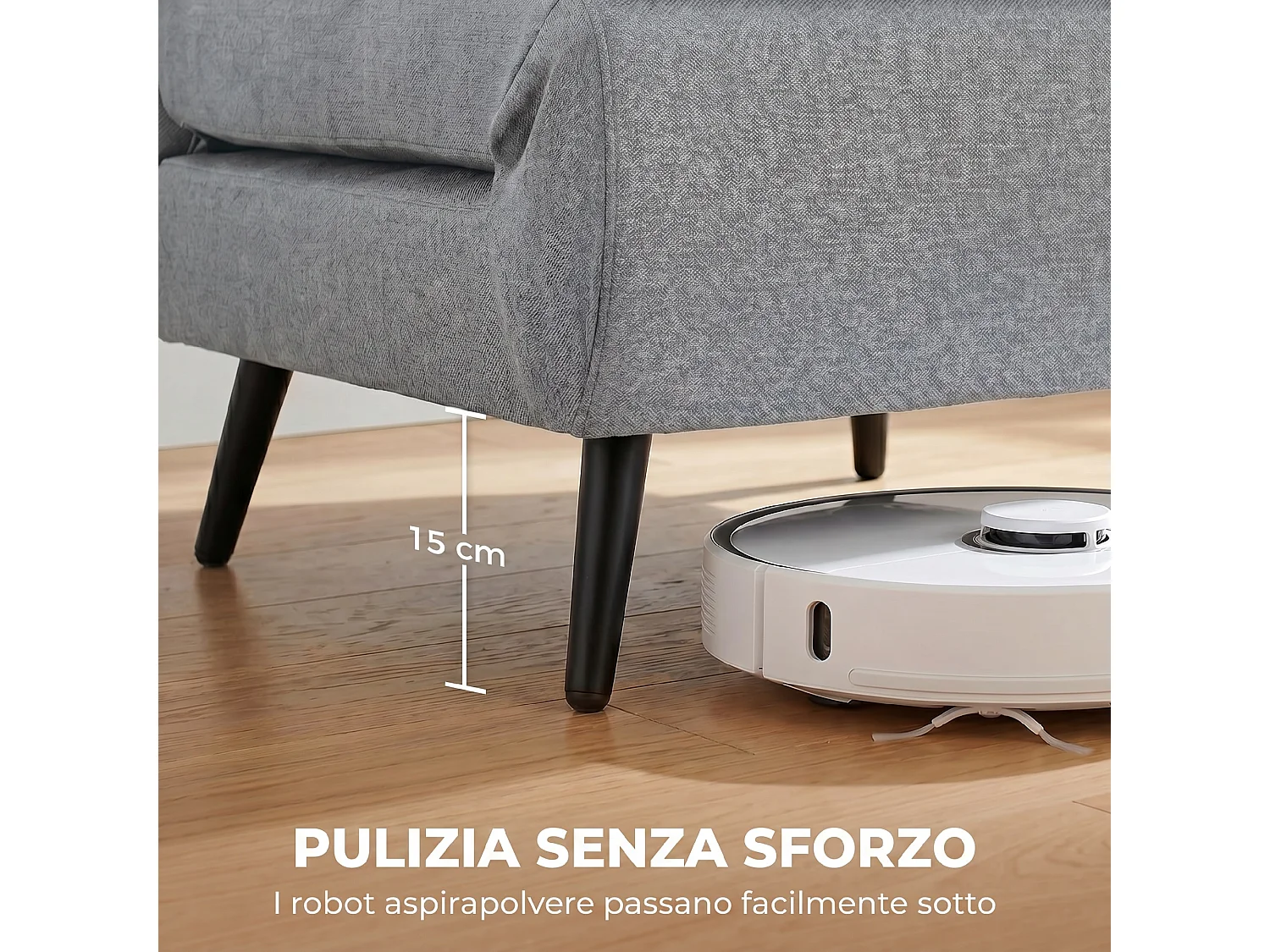 Poltrona letto singola con schienale regolabile grigio chiaro