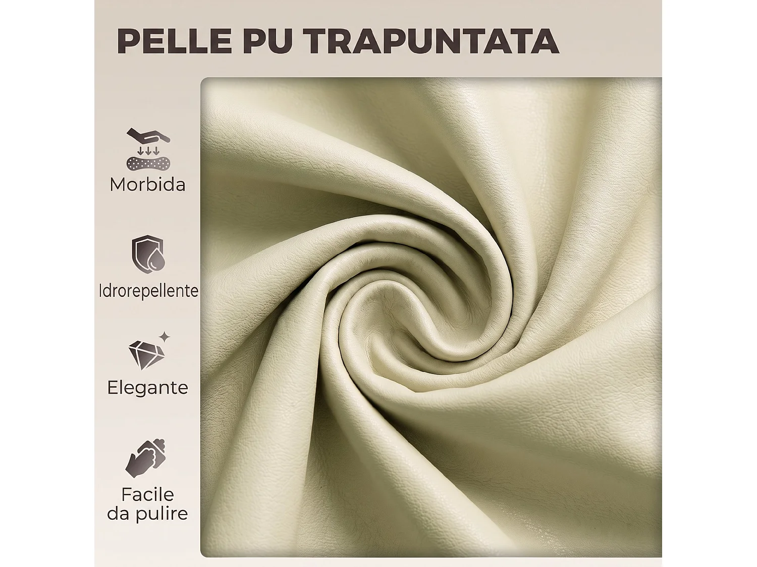Sgabello da bar girevole con altezza regolabile in pelle PU bianco