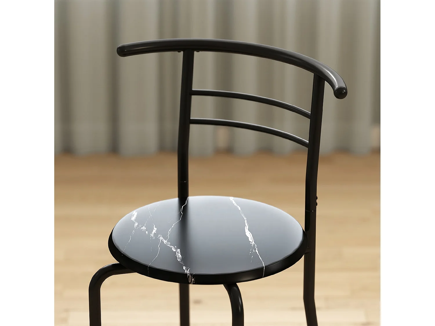 Set 3 pezzi mobili da bar con 2 sedie 49x43x75 cm e Tavolo 80x52x76 cm