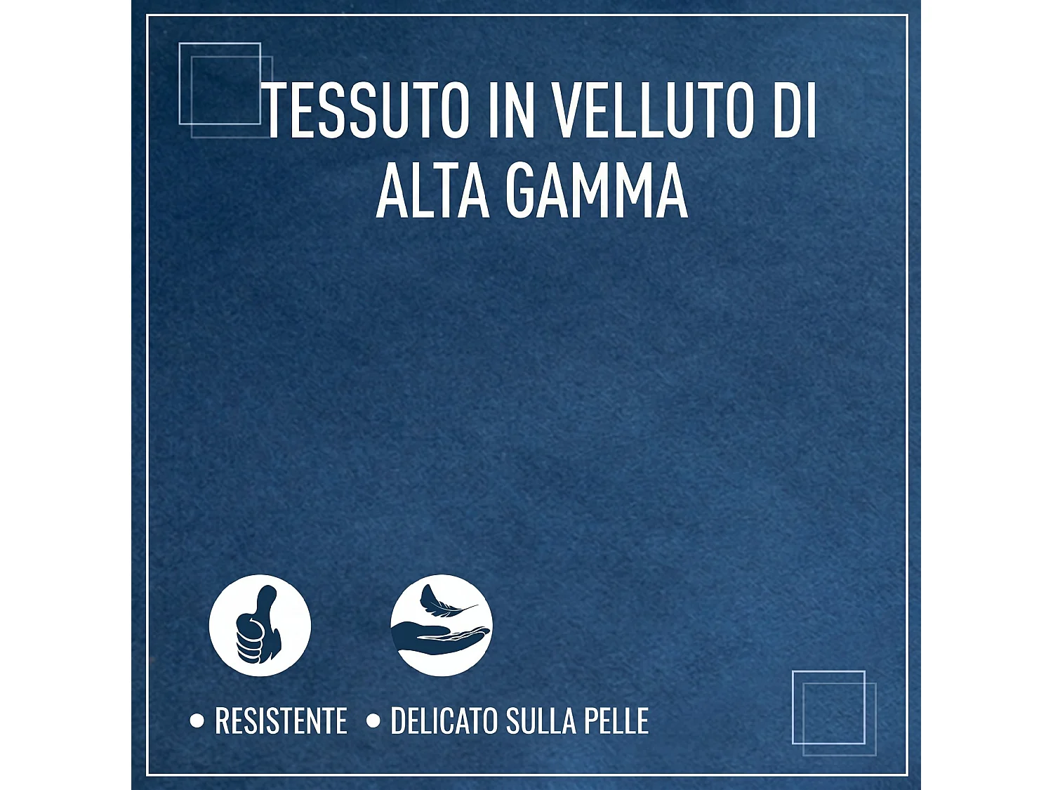 Poltrona salotto imbottito con gambe in legno di caucciù blu