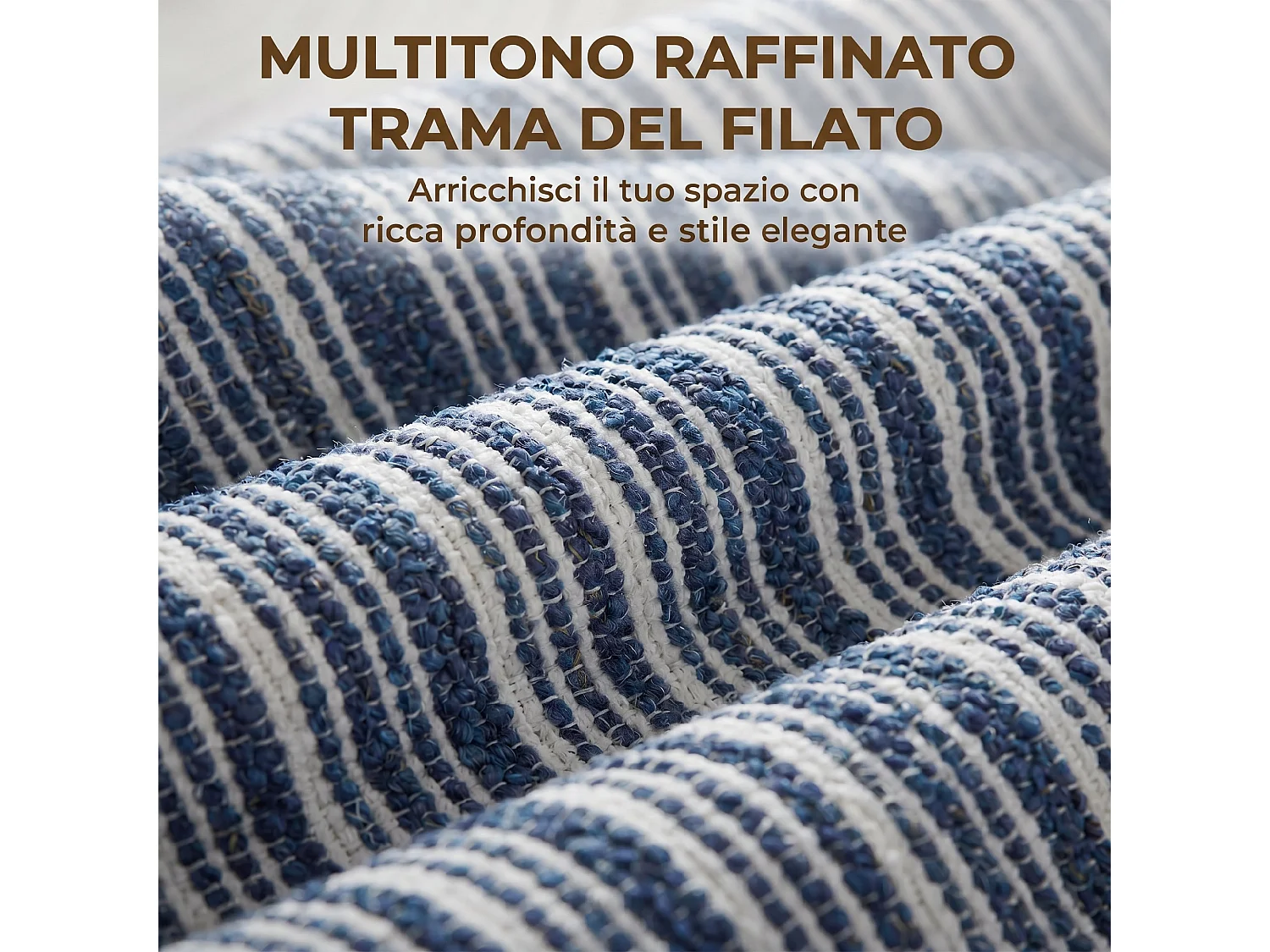 Poltrona salotto imbottita con cuscino in tessuto effetto lino bianco
