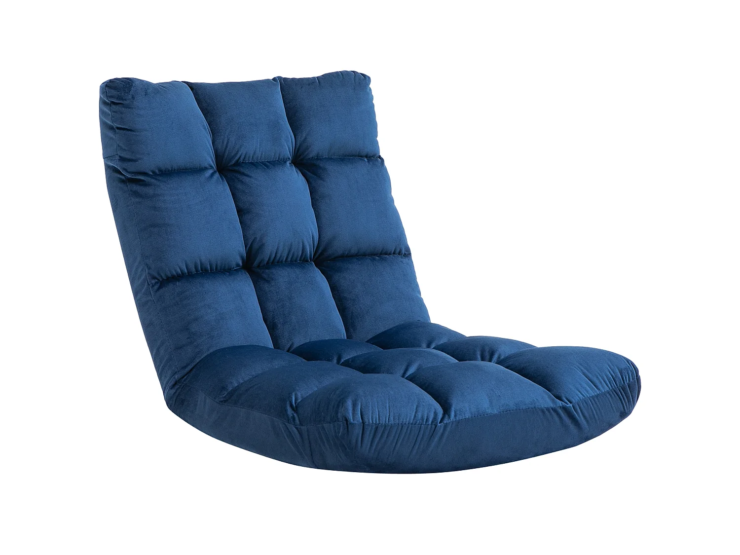 Poltrona relax da terra con schienale reclinabile fino 180° blu