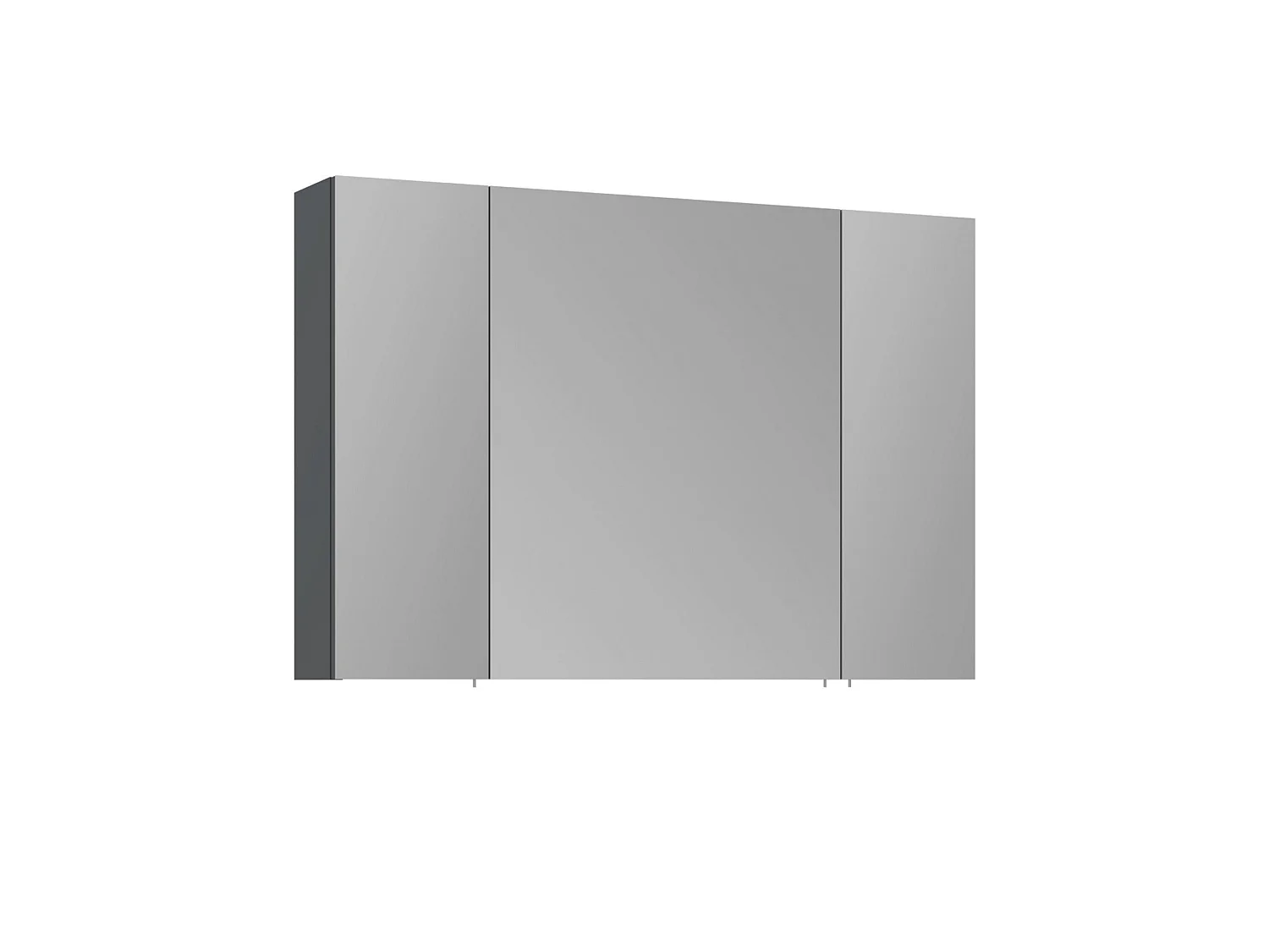 Matt Antracit Badrumsskåp med Spegel - Elegant Design, Hållbar & Funktionell - 100 x 16 x 66 cm