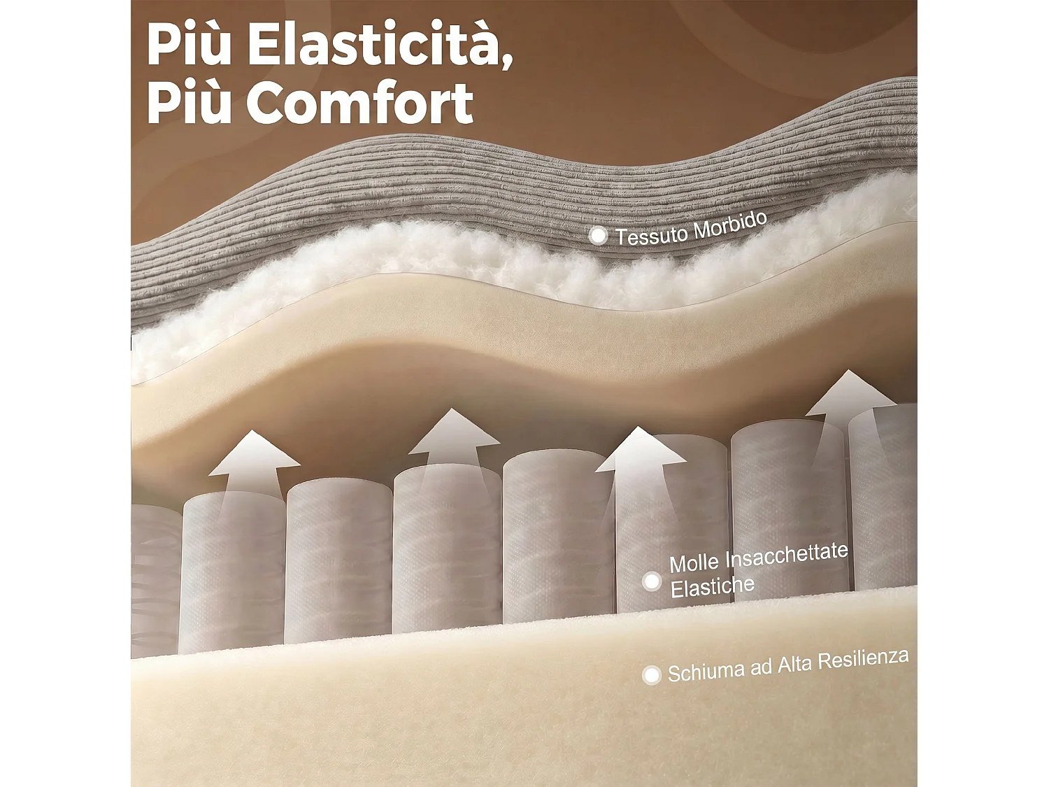 Poltrona reclinabile massaggiante riscaldante in ciniglia bianco crema