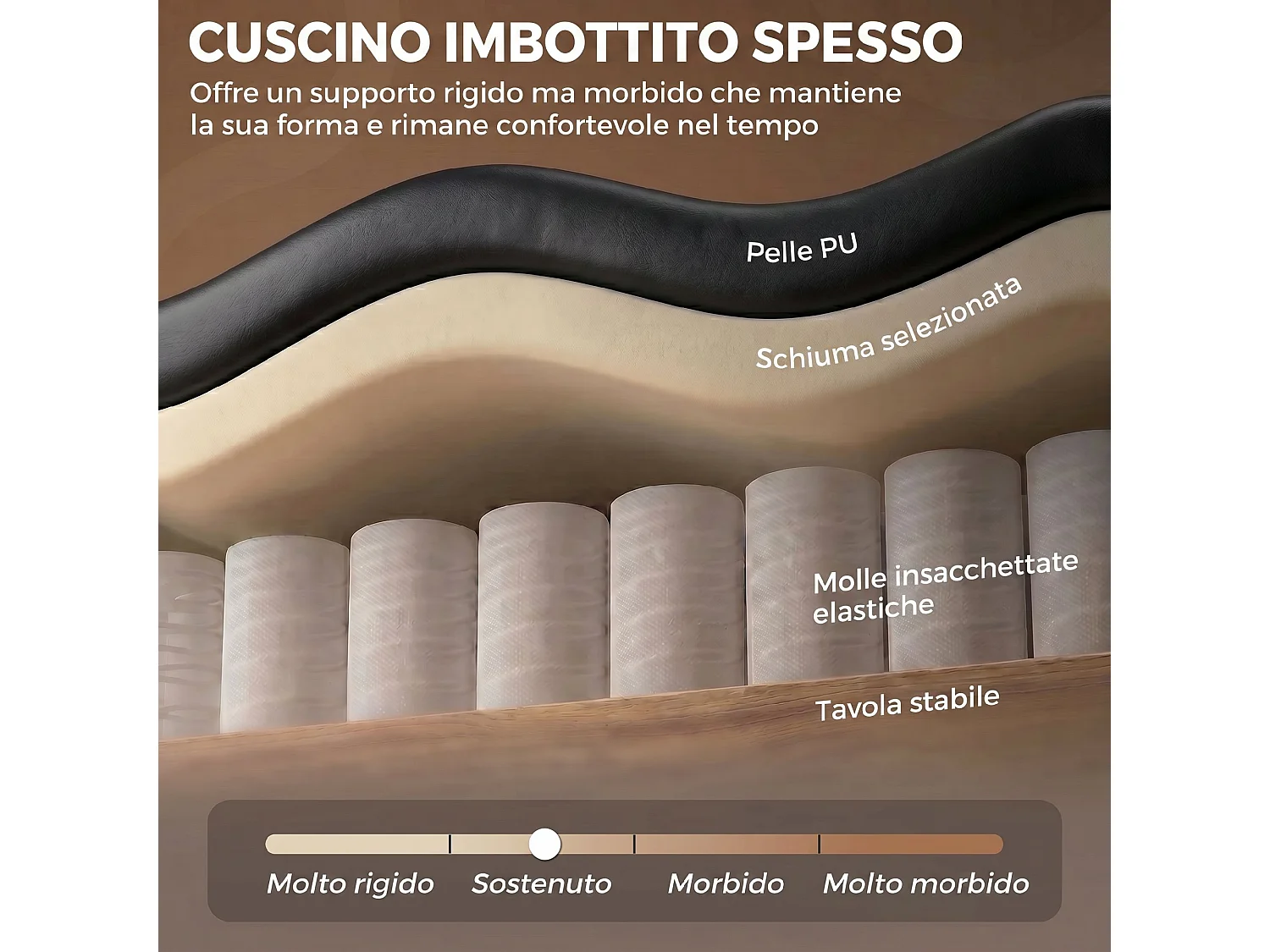 Poltroncina camera da letto in pelle pu con schienale alto nero