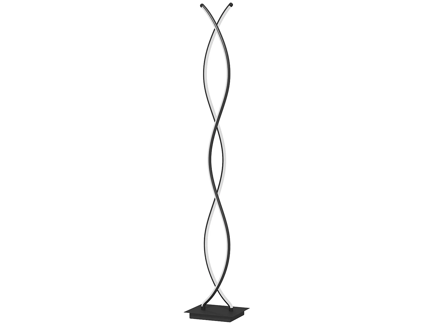 Lampada da terra LED a doppia spirale con luminosit regolabile nero