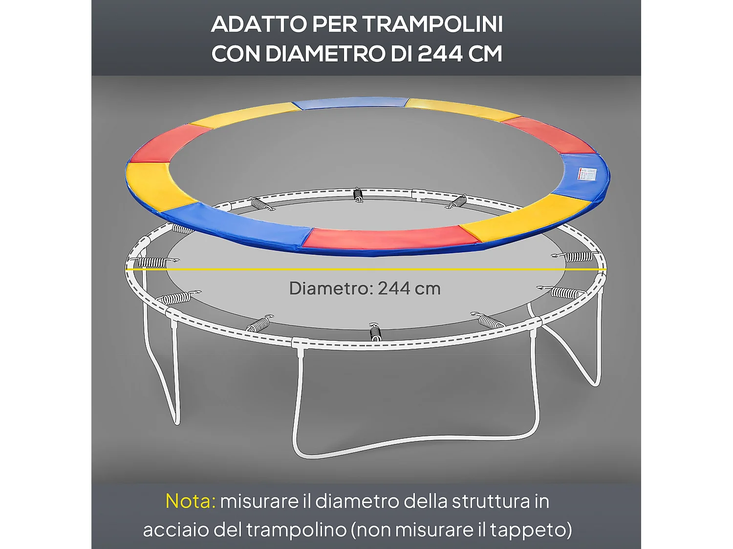 Copertura imbottita bordo trampolino protezione pvc