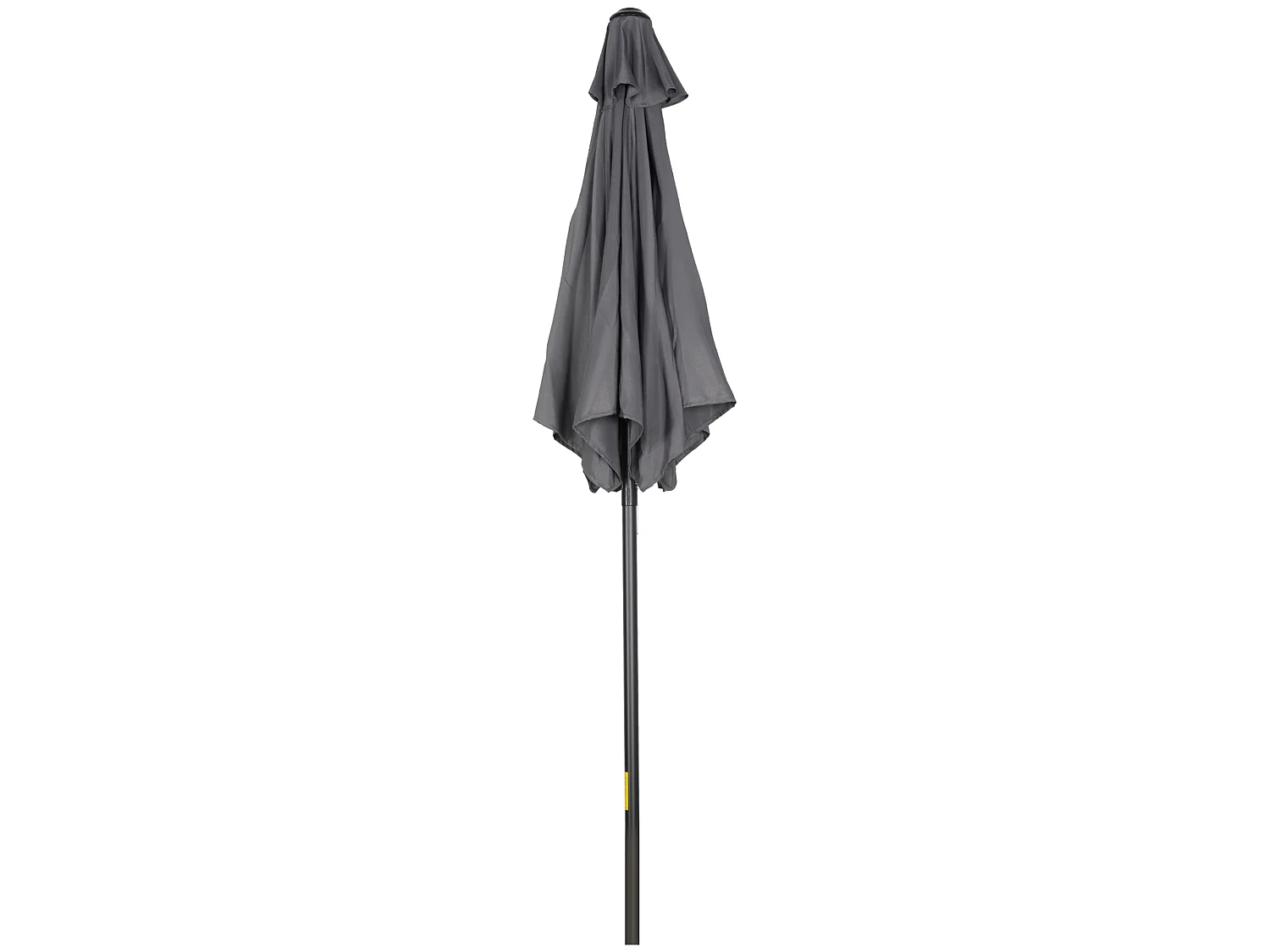 Ombrellone da giardino 2x2 m con presa d'aria superiore grigio scuro
