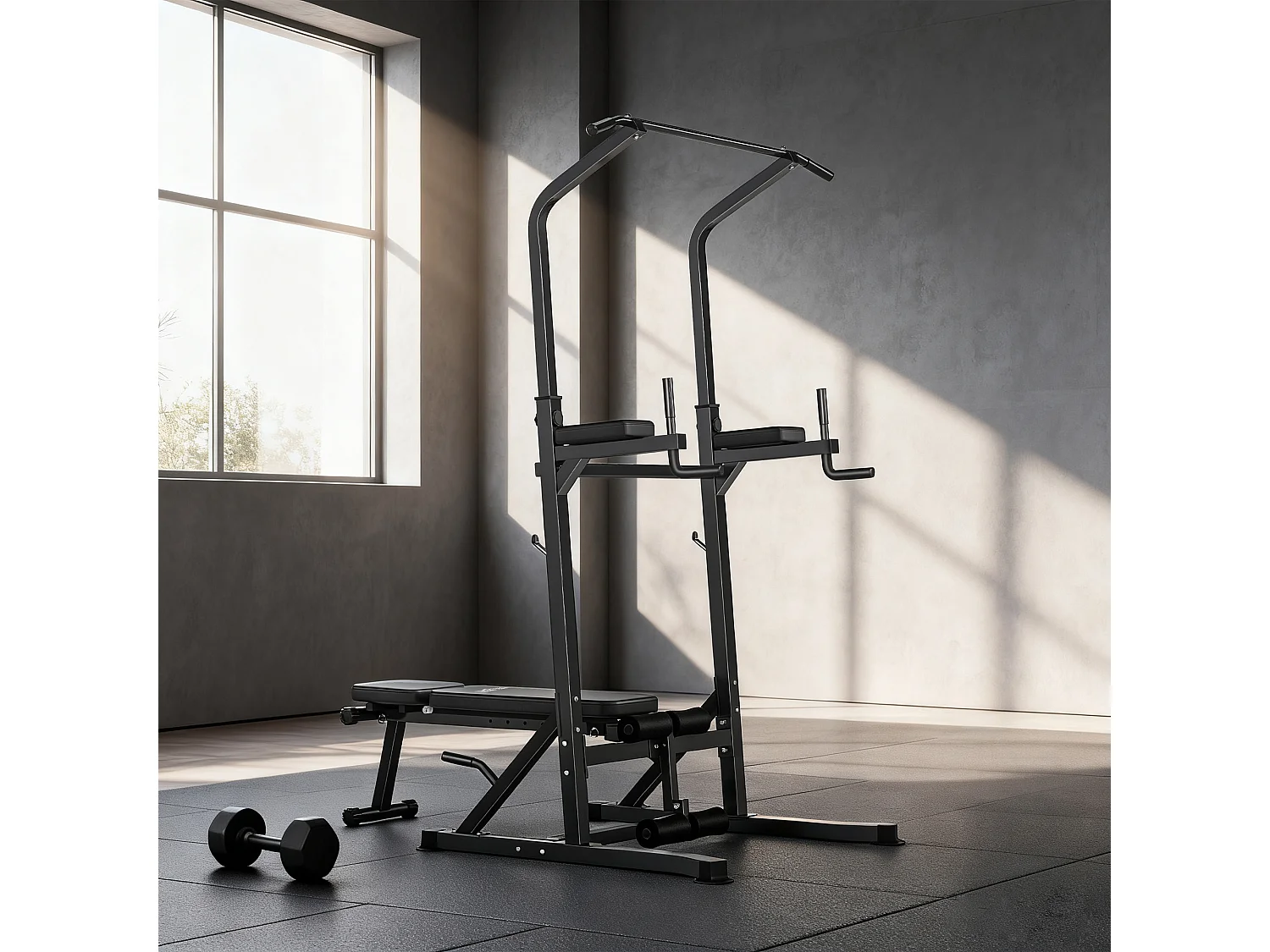 Power tower pieghevole stazione fitness multifunzione regolabile