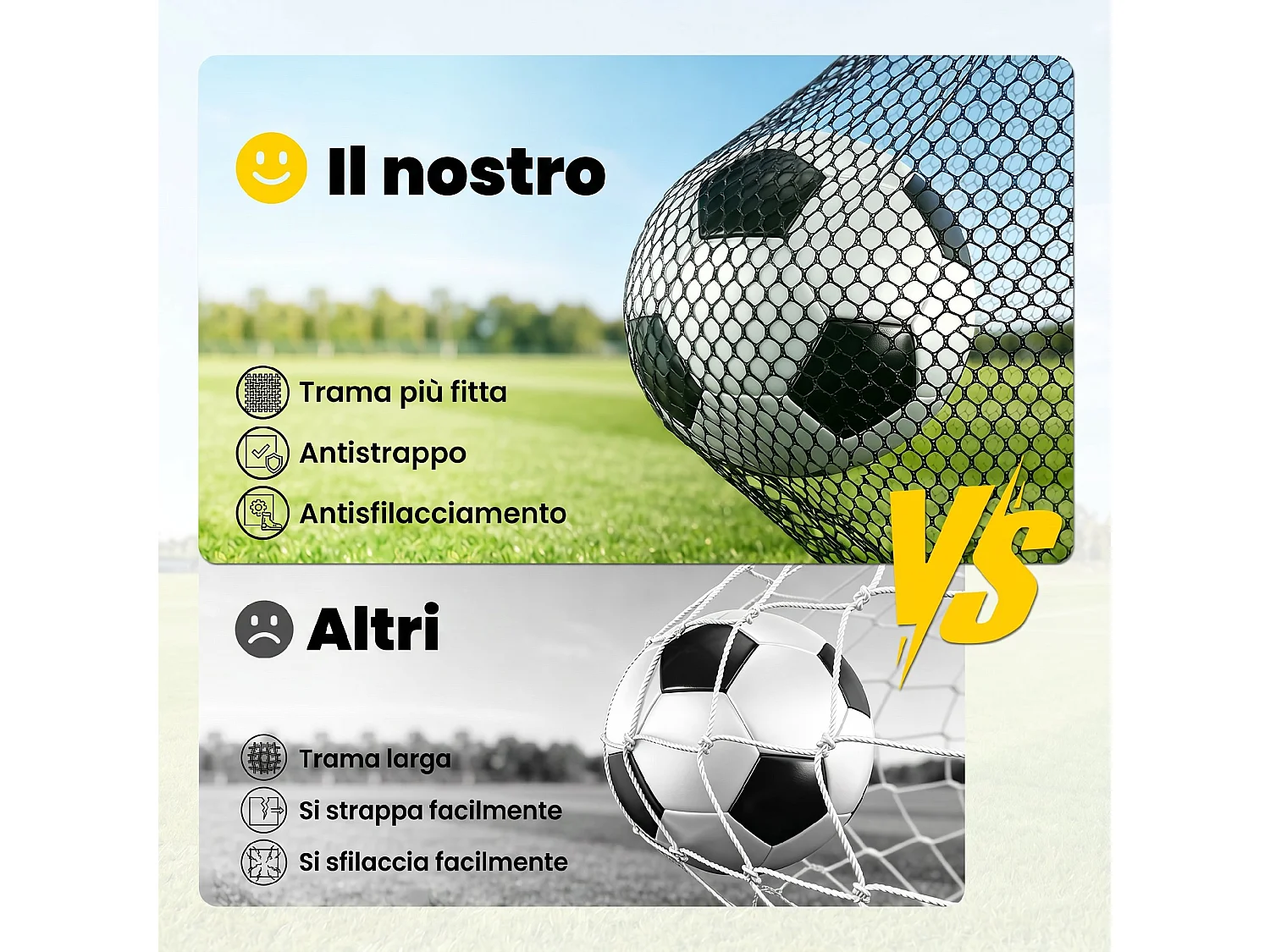 Porta da calcio per allenamento in metallo bianco