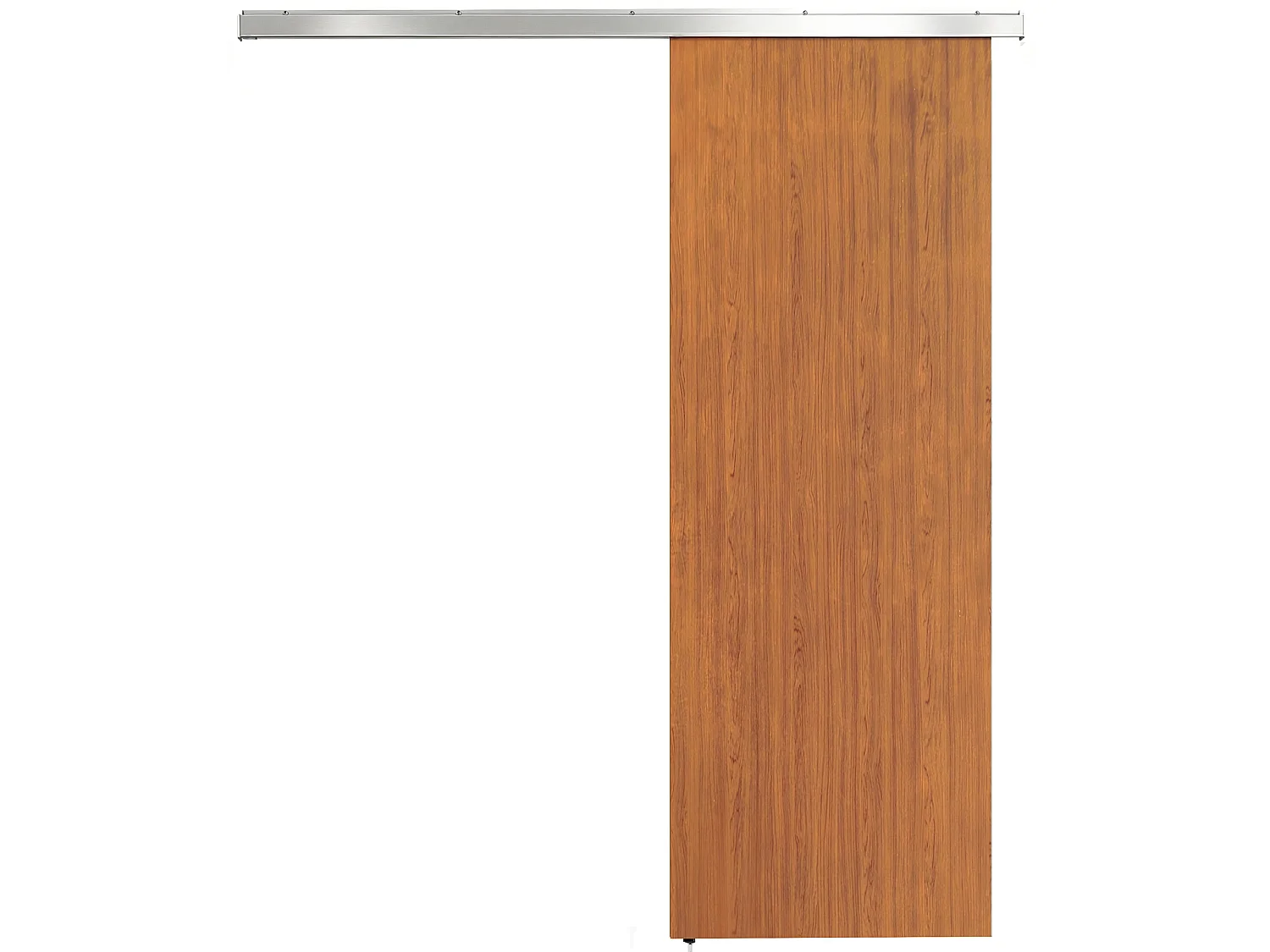 Porta scorrevole con binario silenzioso 75x210 cm in mdf marrone