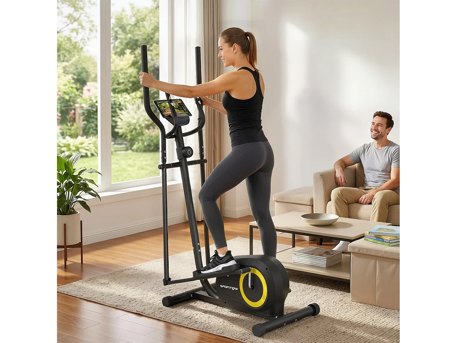 Ellittica per casa con sistema magnetico in acciaio nero