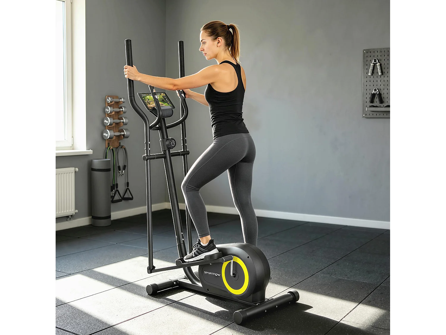Ellittica per casa con sistema magnetico in acciaio nero