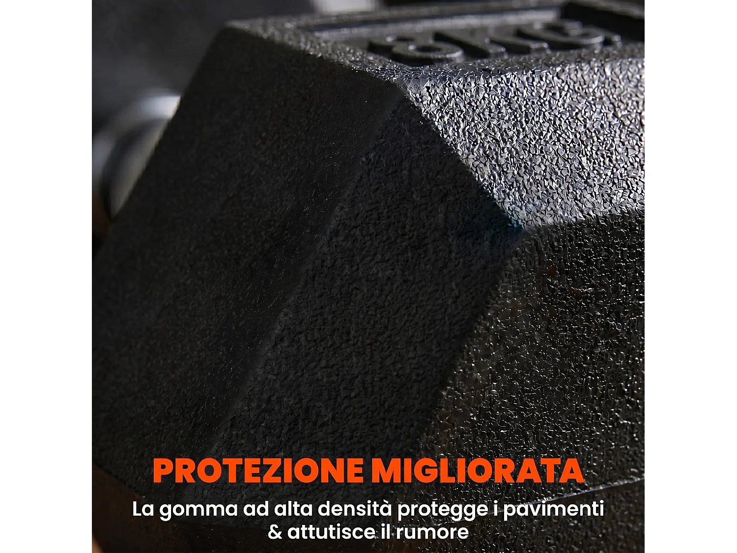 Set di manubri palestra da 2x8 kg esagonale in metallo nero