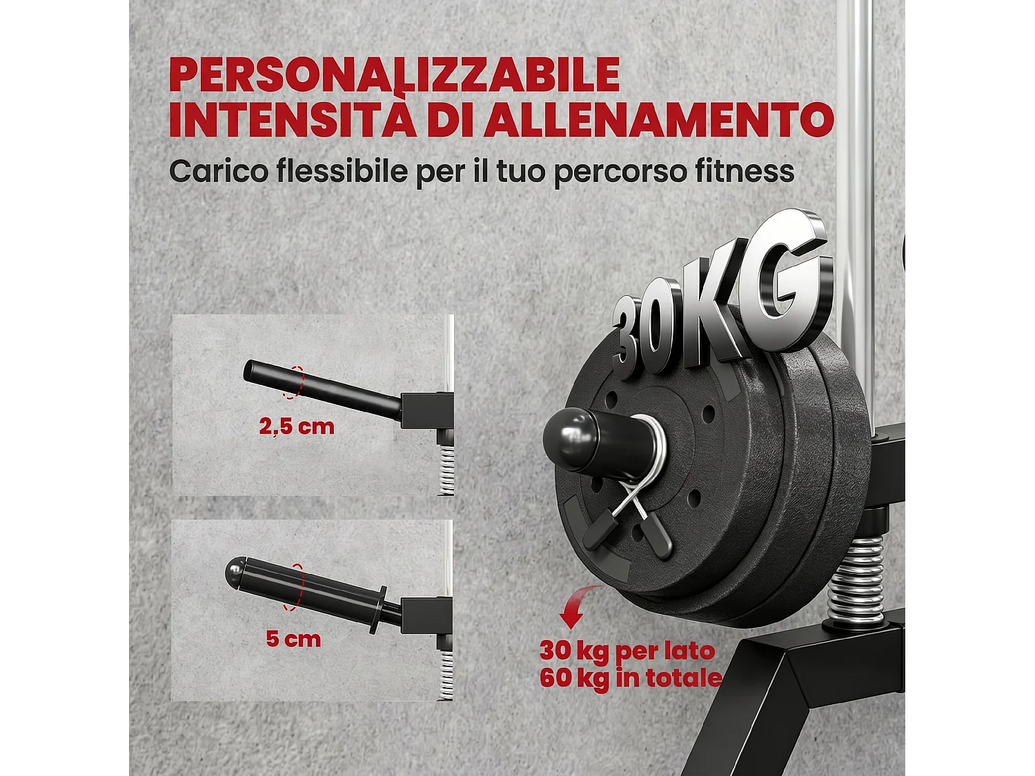Cable station da parete con pulegge in acciaio nero