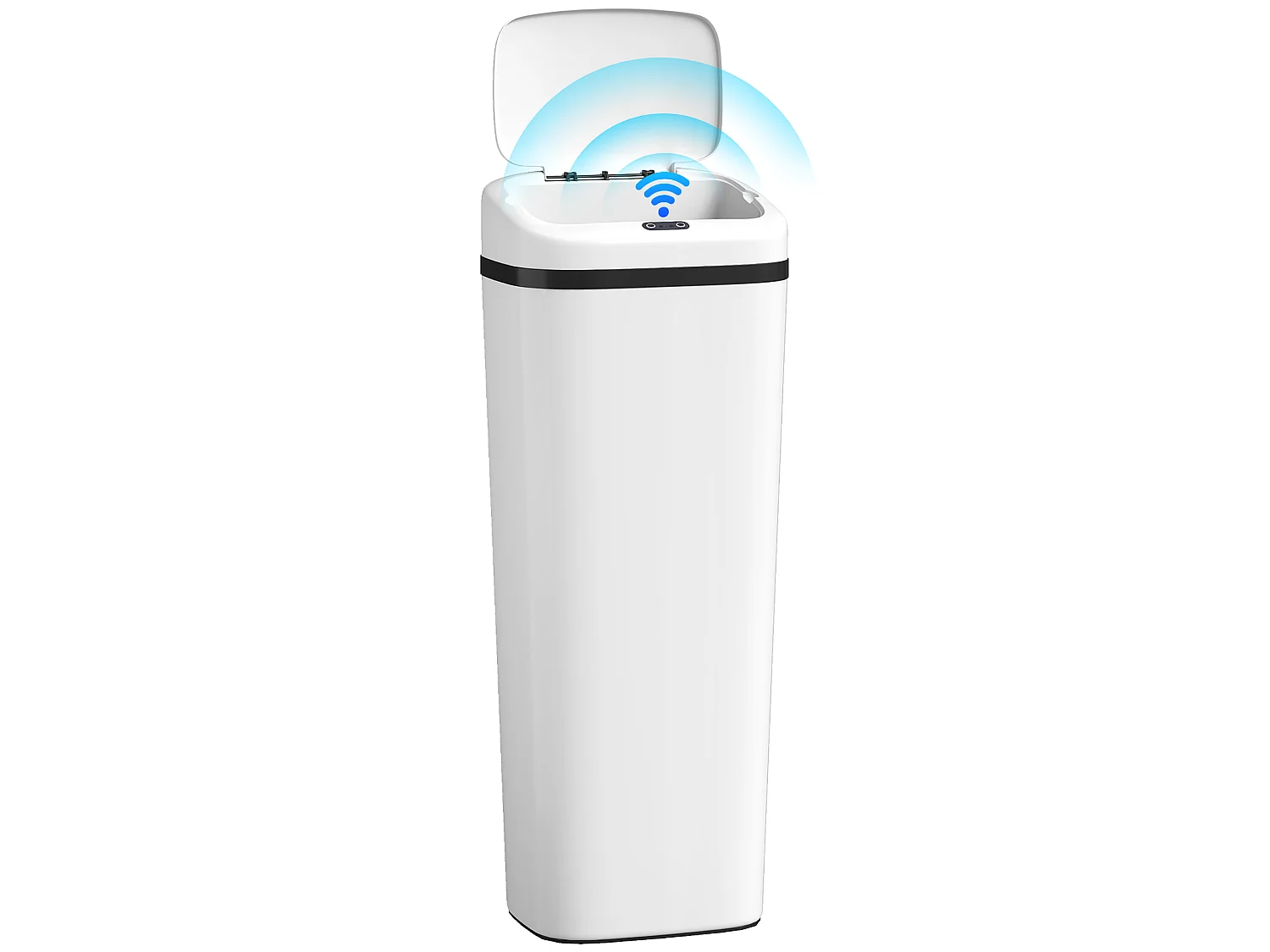 Pattumiera con sensore a infrarossi da 50l in acciaio inox bianco