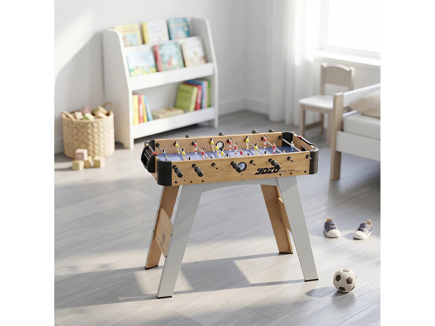 Calcio balilla freestanding per famiglia in mdf viola