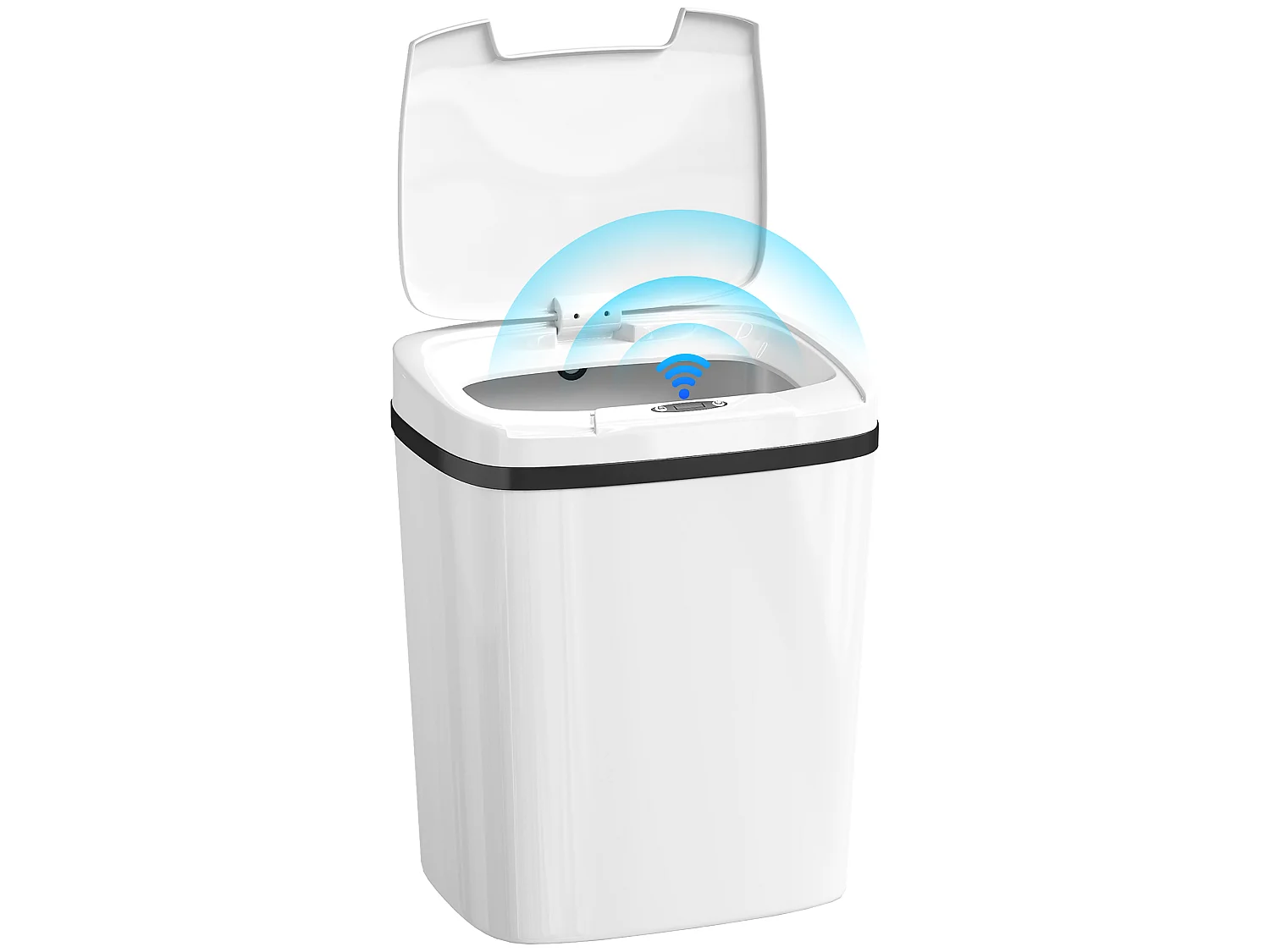 Cestino spazzatura con sensore a infrarossi da 15l in abs e pp bianco
