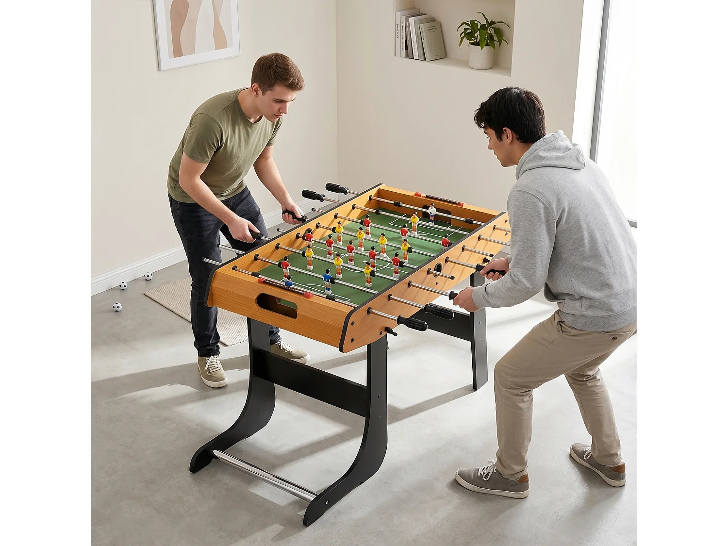 Mini calcio balilla pieghevole, 22 giocatori, 2 palline