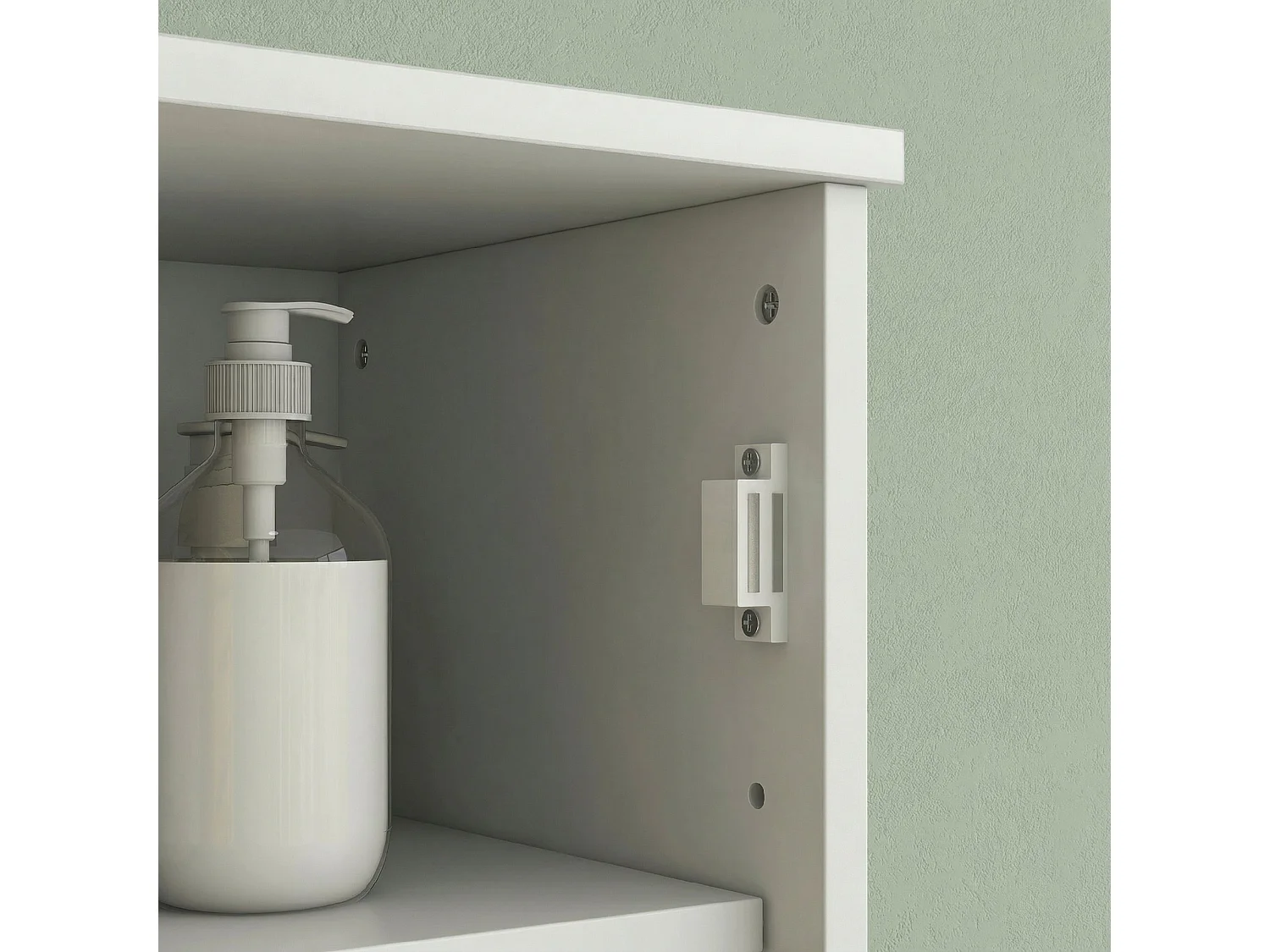 Mobile bagno alto 170cm, con ripiani regolabili, scomparti aperti
