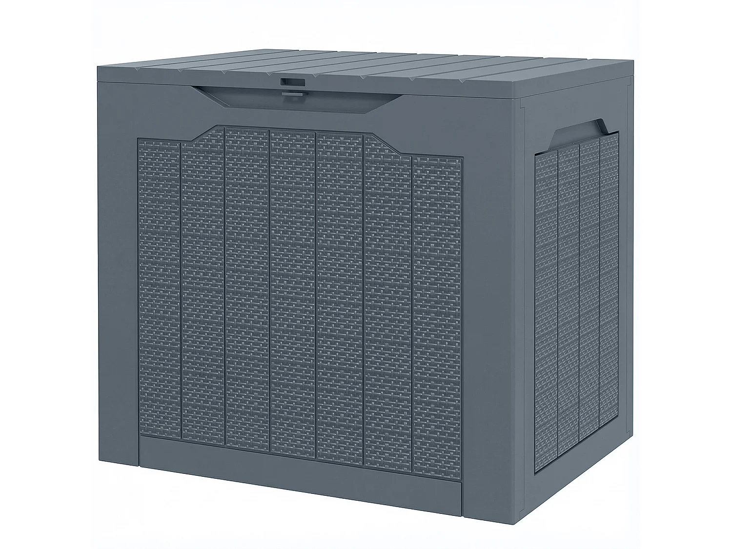Baule da giardino con maniglie impermeabile 56x41x50 cm grigio