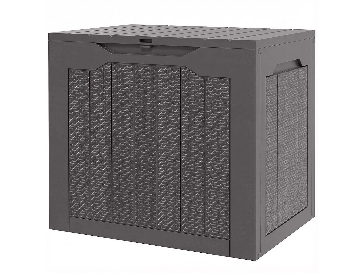 Baule da giardino con maniglie impermeabile 56x41x50 cm marrone