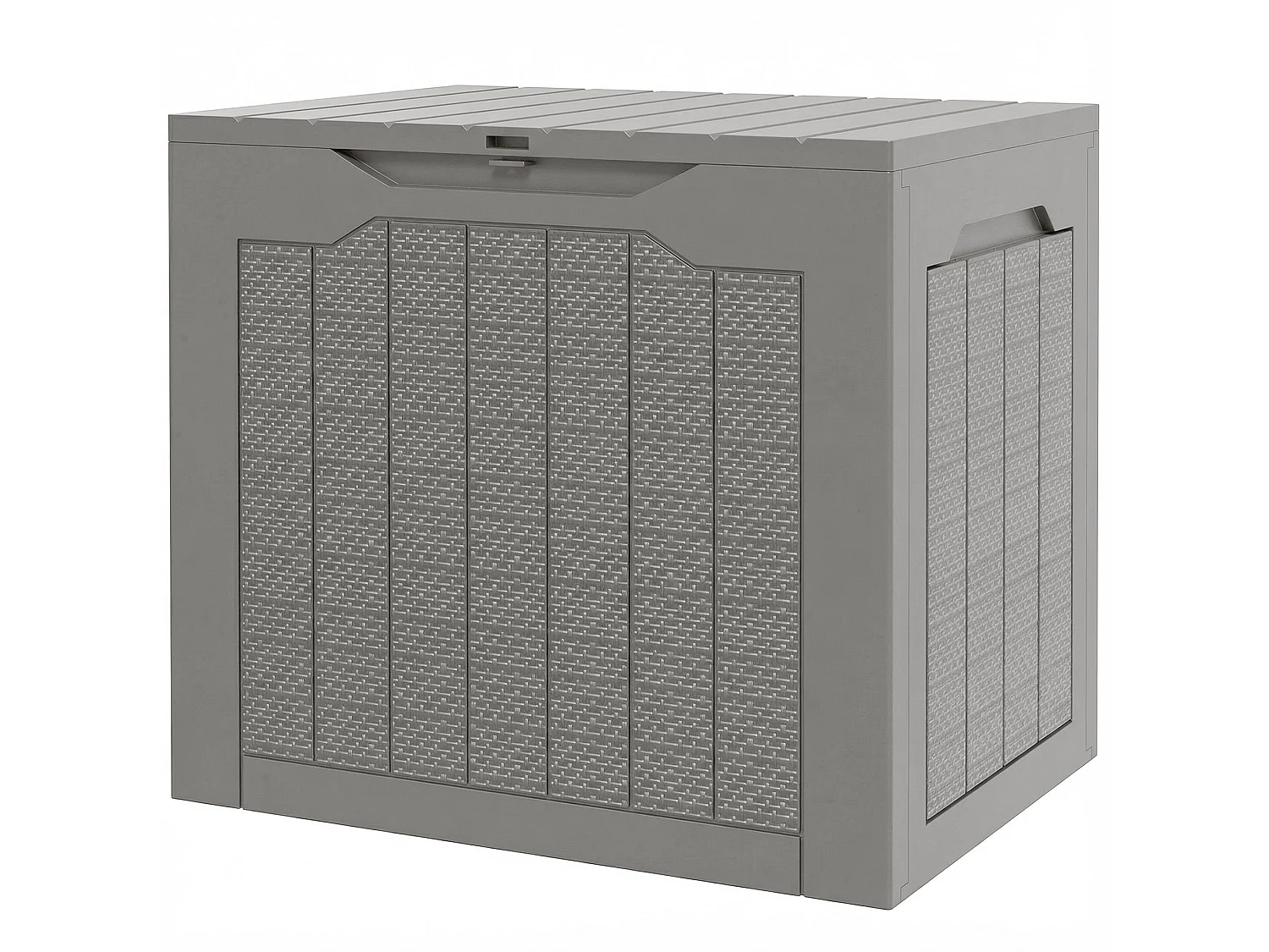 Baule da giardino con maniglie impermeabile 56x41x50 cm cachi