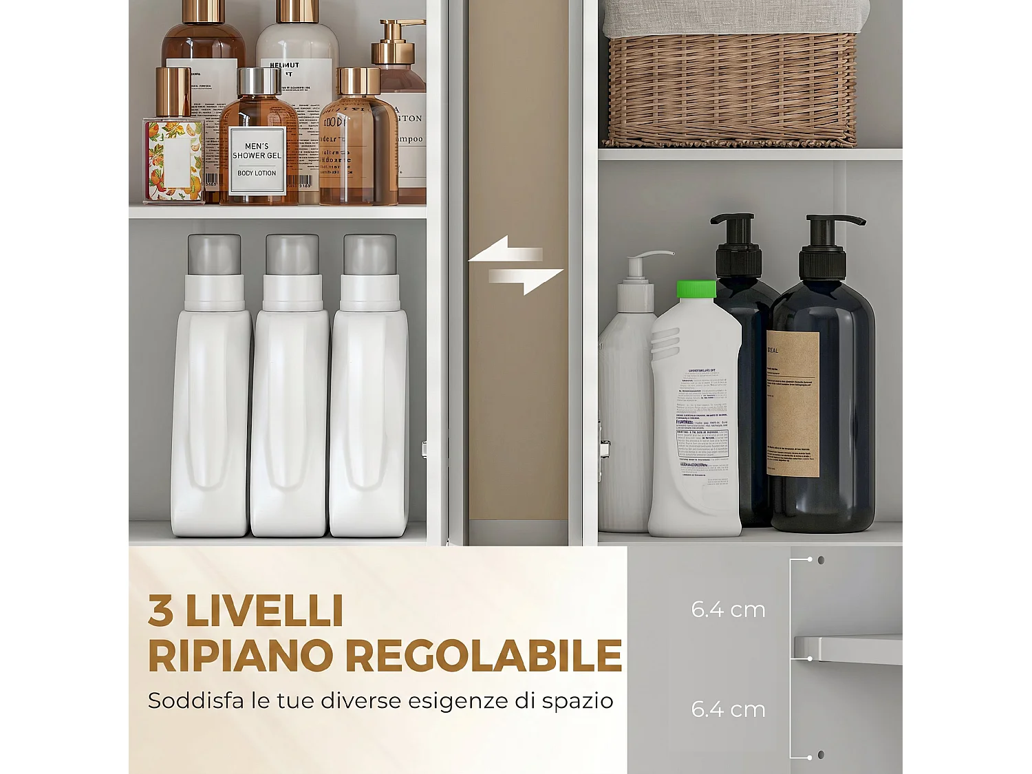 Mobile Bagno Alto Stretto, Mobiletto Bagno Salvaspazio