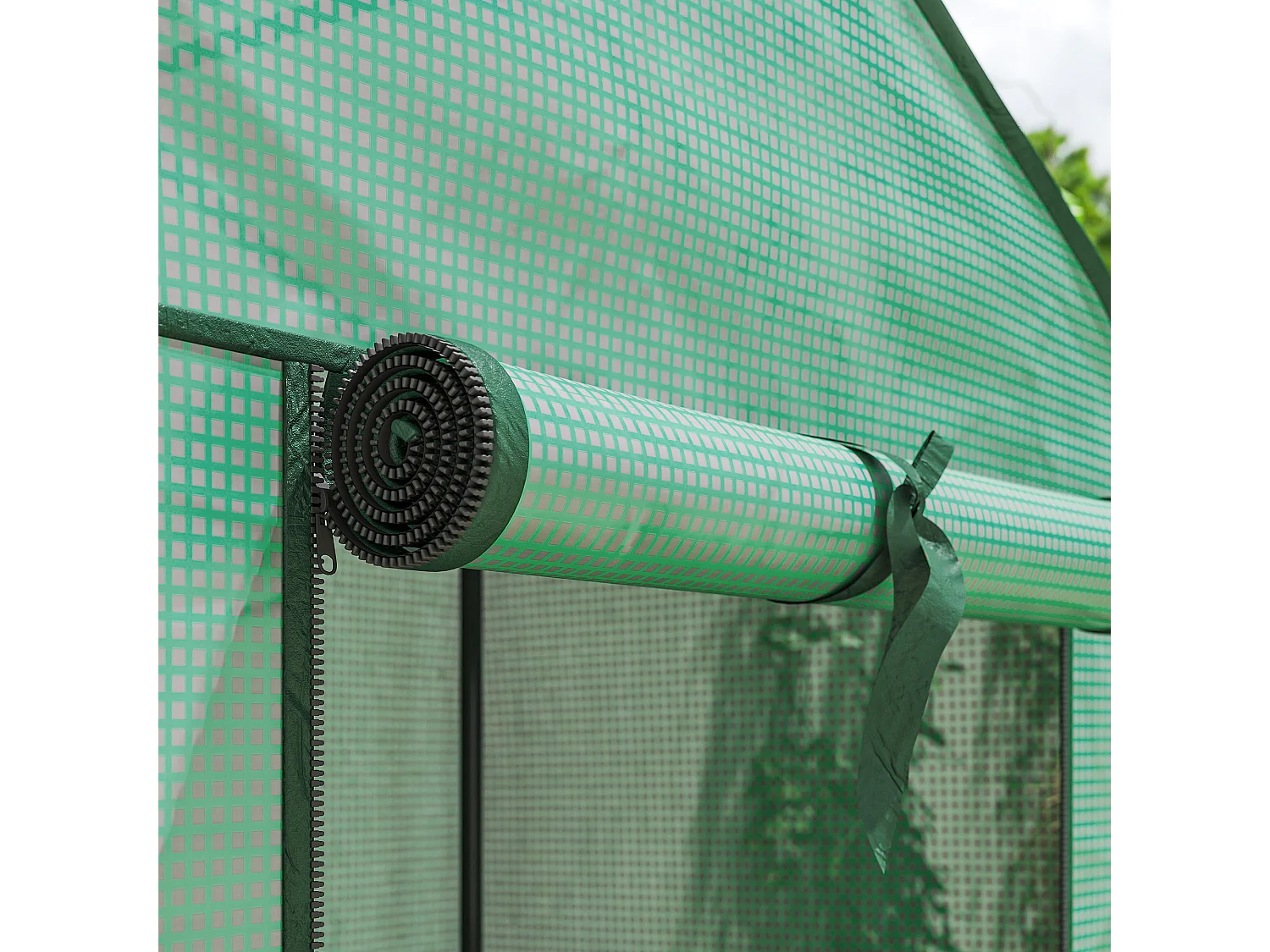 Mini serra da giardino con 3 ripiani e copertura in PE 59x39x127cm