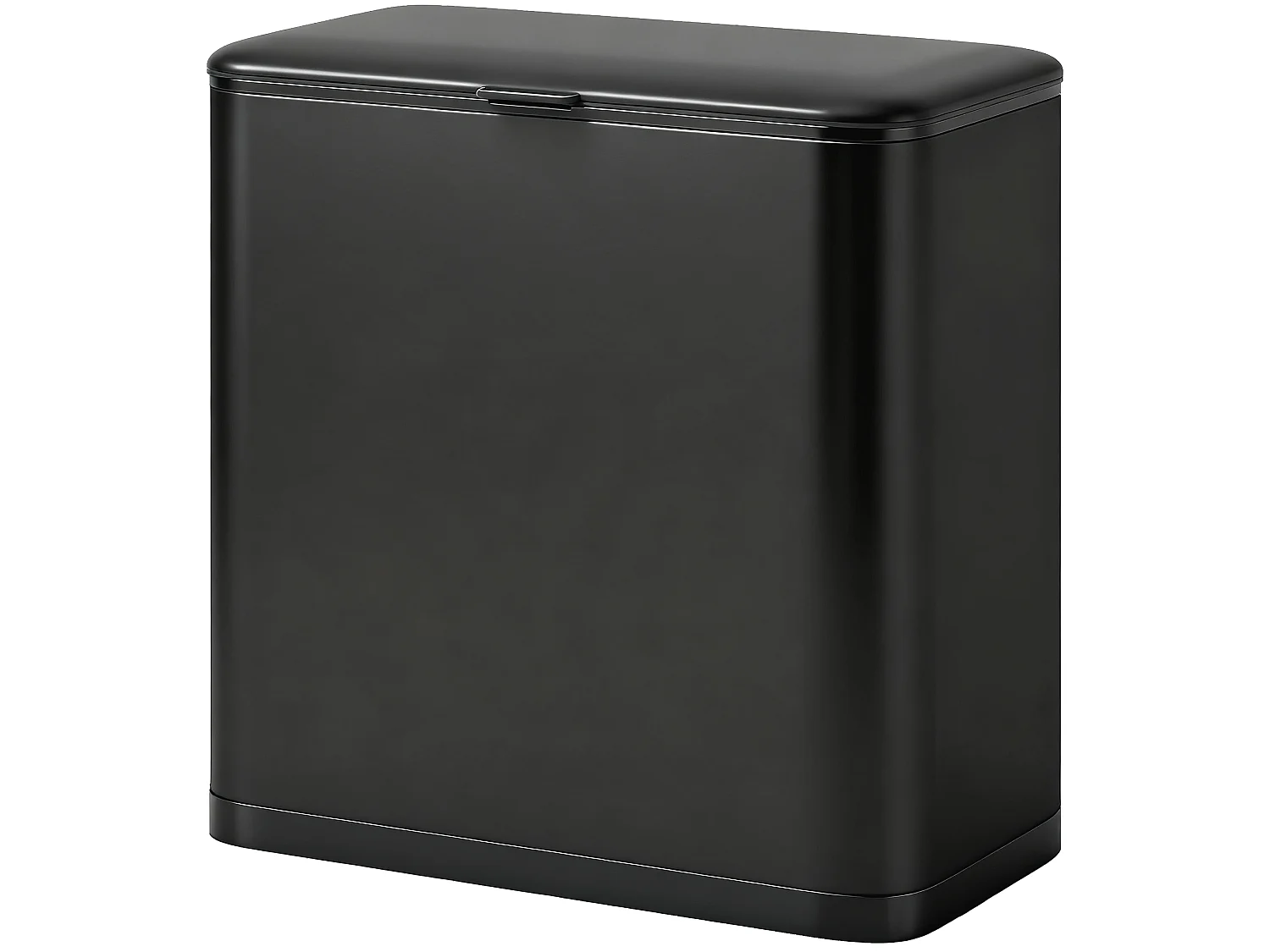 Cestino spazzatura da 8l con coperchio in acciaio inox nero