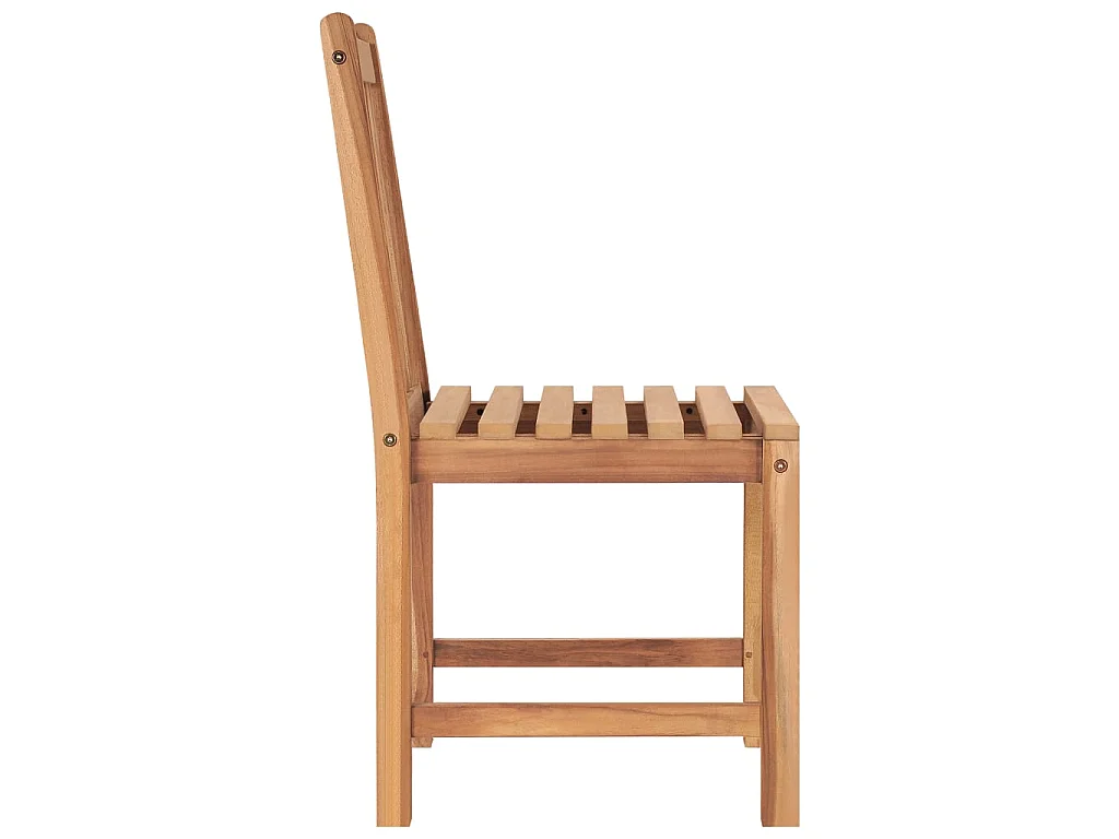 Conjunto de comedor de jardín de 7 piezas, 120 x 70 cm, madera maciza de teca