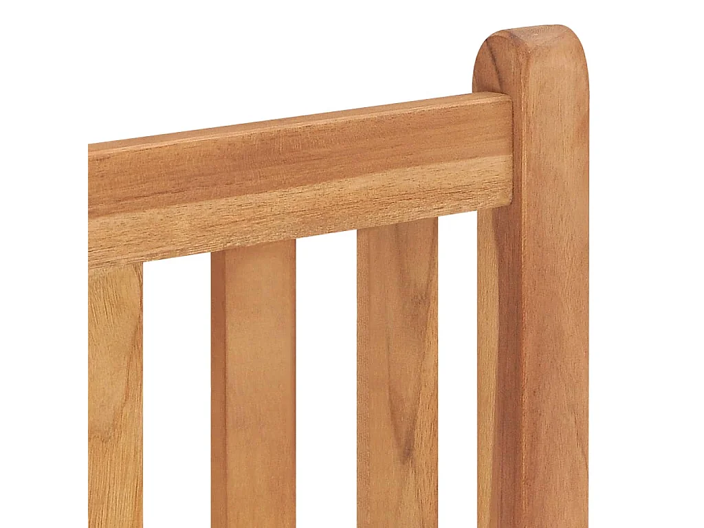 Conjunto de comedor de jardín de 7 piezas, 120 x 70 cm, madera maciza de teca