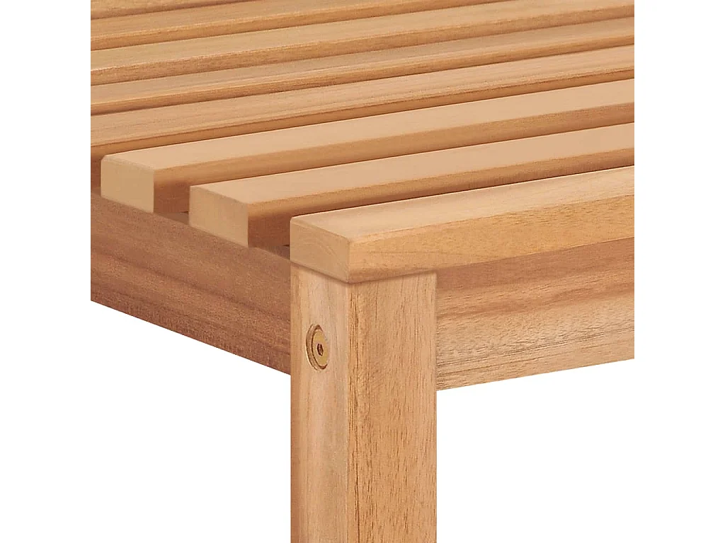 Conjunto de comedor de jardín de 7 piezas, 120 x 70 cm, madera maciza de teca